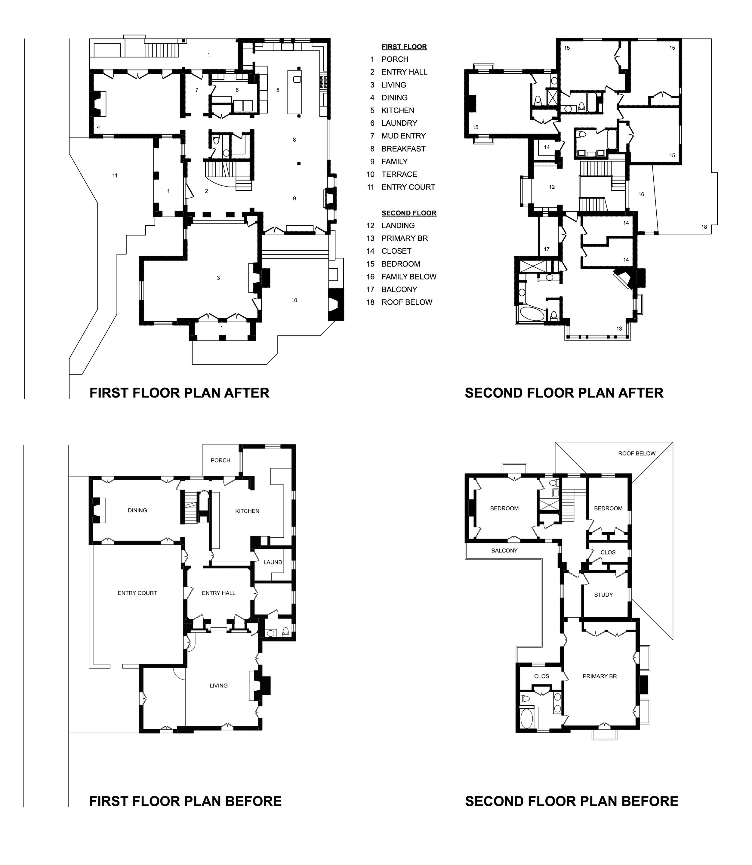 Ruxton: Floor Plans - Before & After