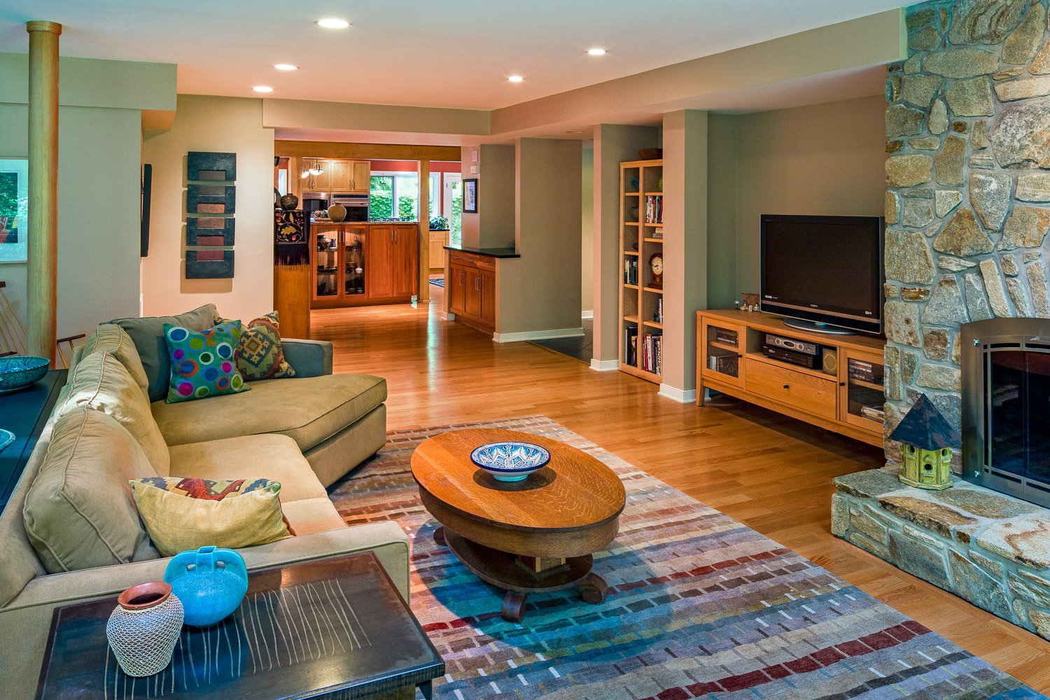 Valley View: Family Room looking toward Kitchen