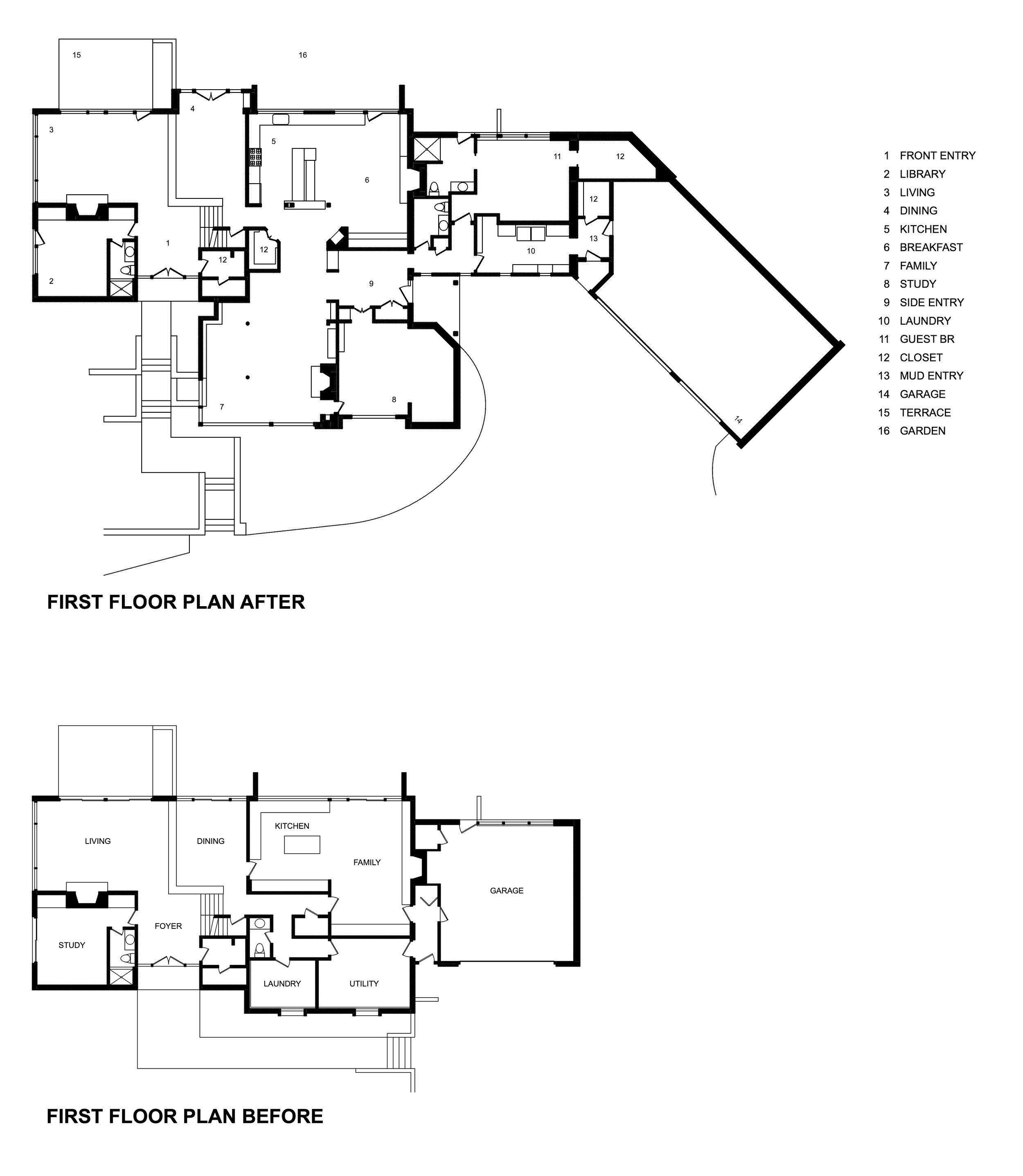 Valley View: First Floor Plans - Before & After