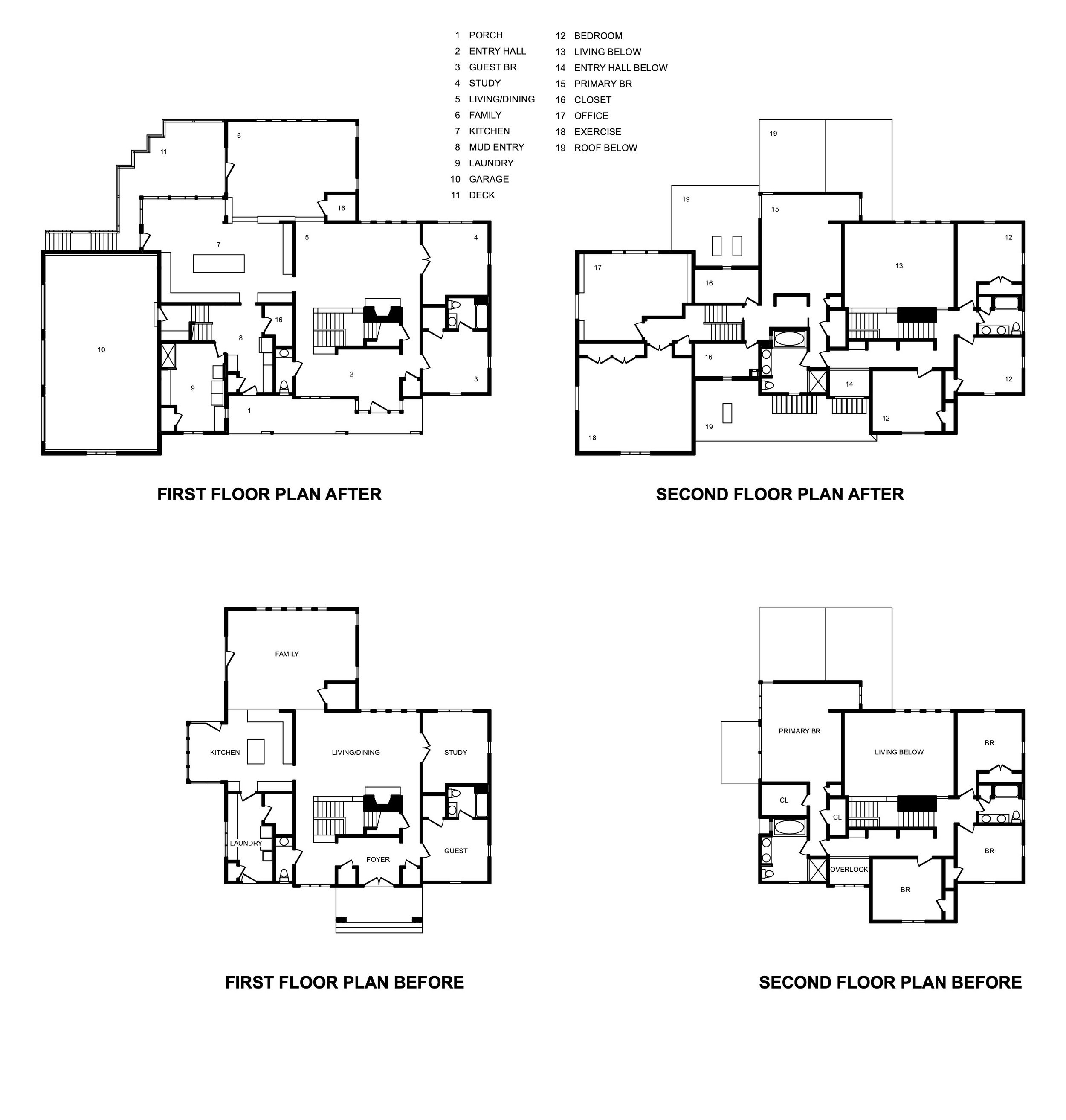 Woodvalley: Floor Plans - Before & After