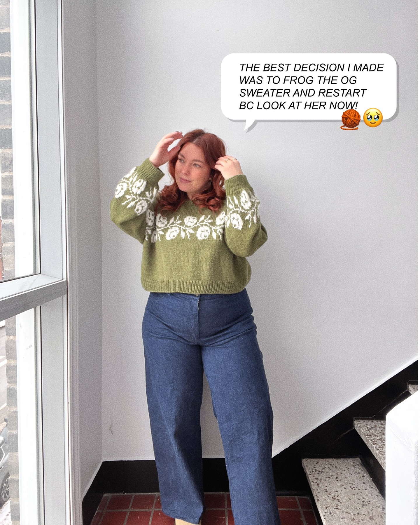 I really hate to be this person but starting this sweater over bc I  didn&rsquo;t like the fit of it taught me that the journey is really what matters about hobbies like knitting- at least for me!

Sewing is a *relatively* quick reward when it comes 