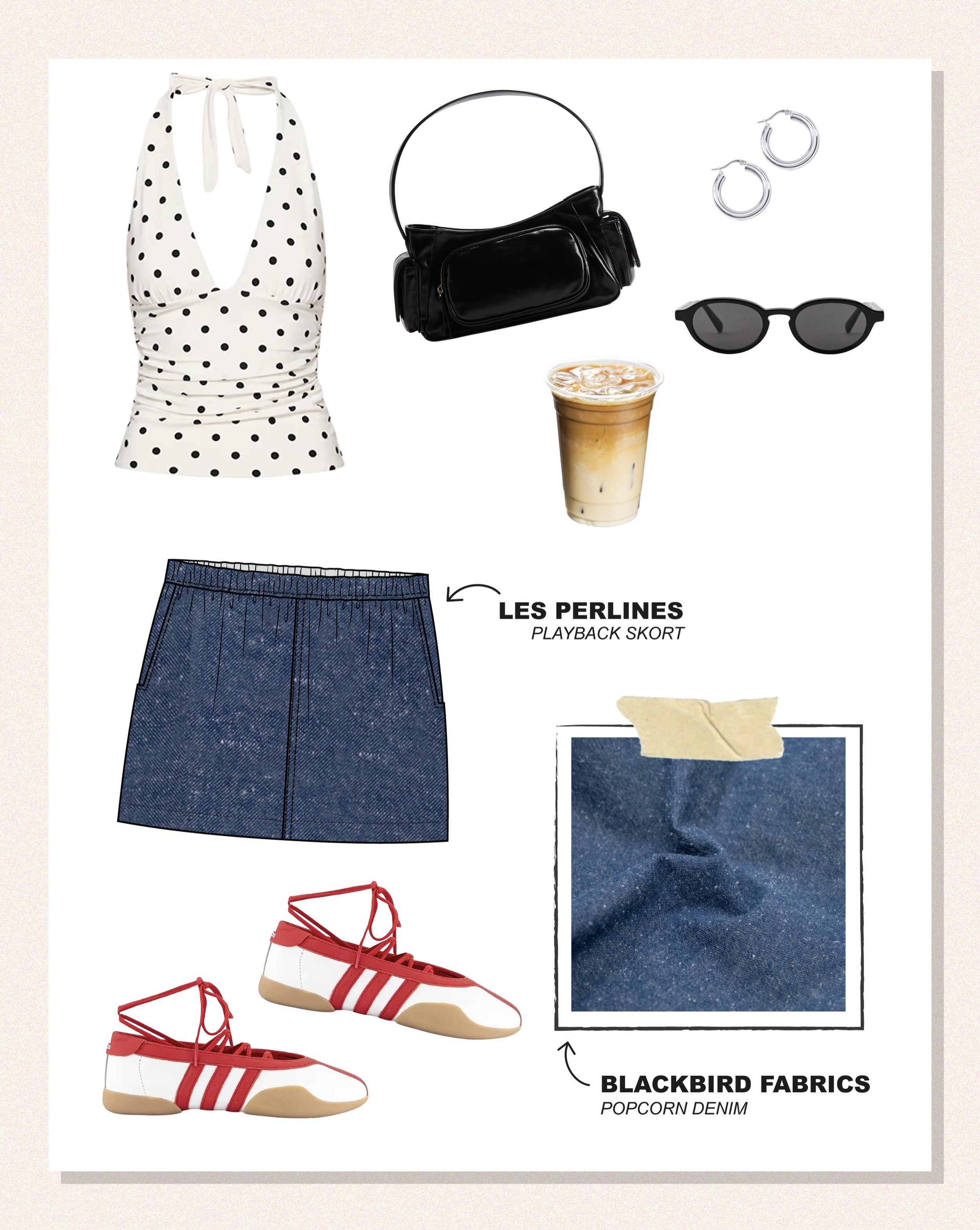 POV: it&rsquo;s a hot summer day and you&rsquo;re wandering in the city, popping into vintage shops and libraries, iced coffee in hand 😮&zwj;💨🤌🏻✨

✿ Pattern: The Playback skort #playbackskortpattern @les.perlines (that&rsquo;s me! 🙋🏻&zwj;♀️) 
✿