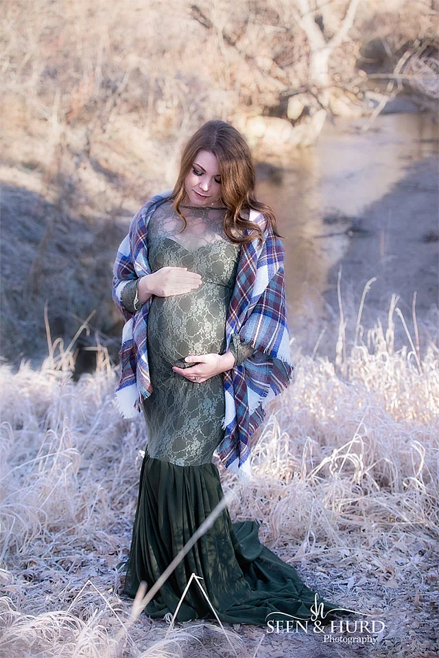 Piper Gown in Moss Green