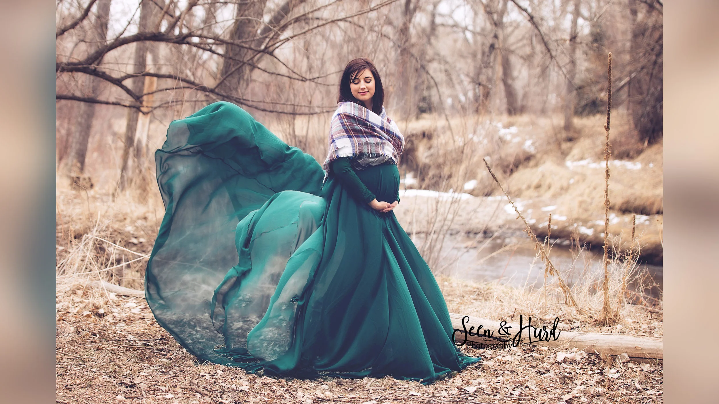 Grace Gown & Chloe Skirt - Hunter Green