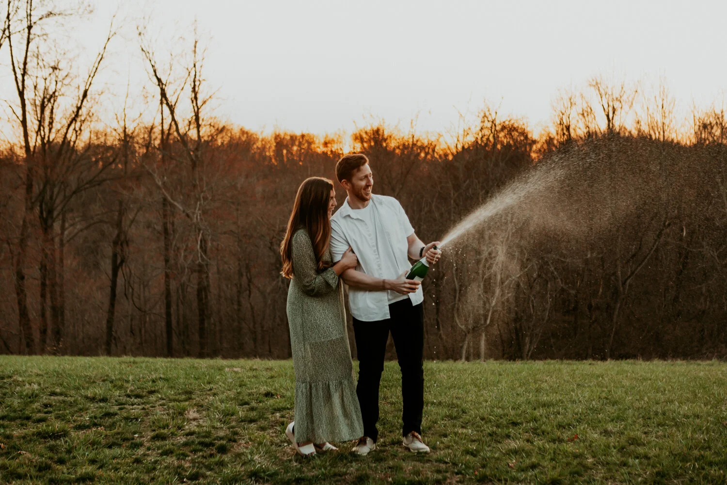 Megan + Matt // Sunset Engagement Photos at Bella Amor on Enchanted Acres