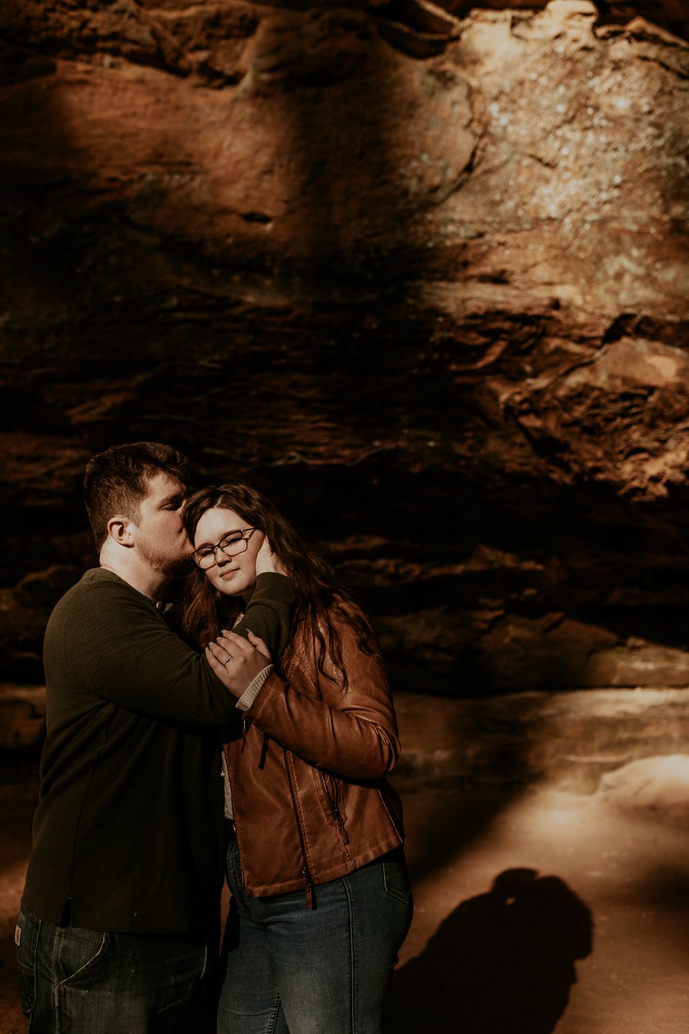 Emily + Zach // Hocking Hills Engagement Photos