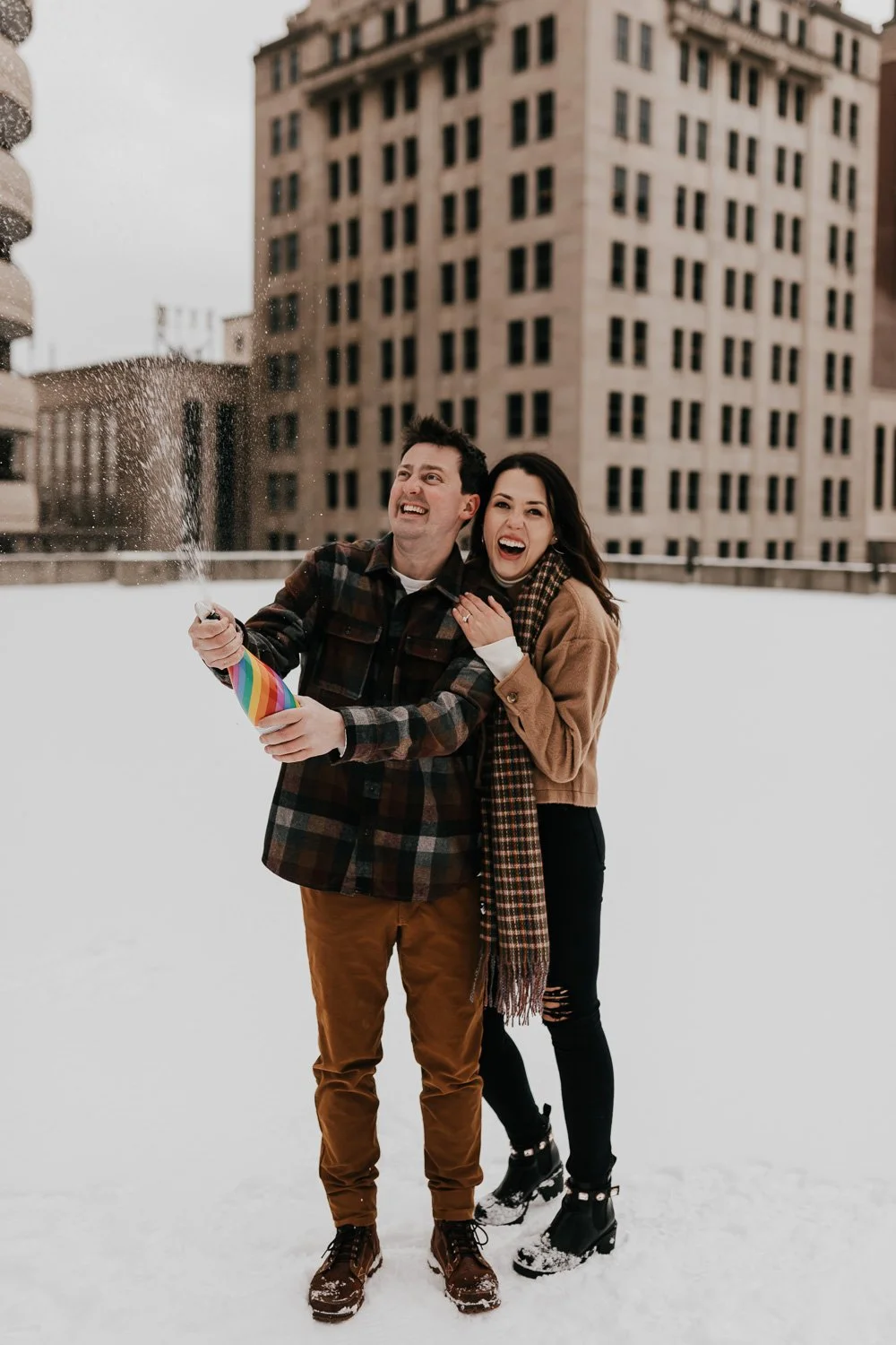 Andrea + Logan // Downtown Cincinnati Rooftop