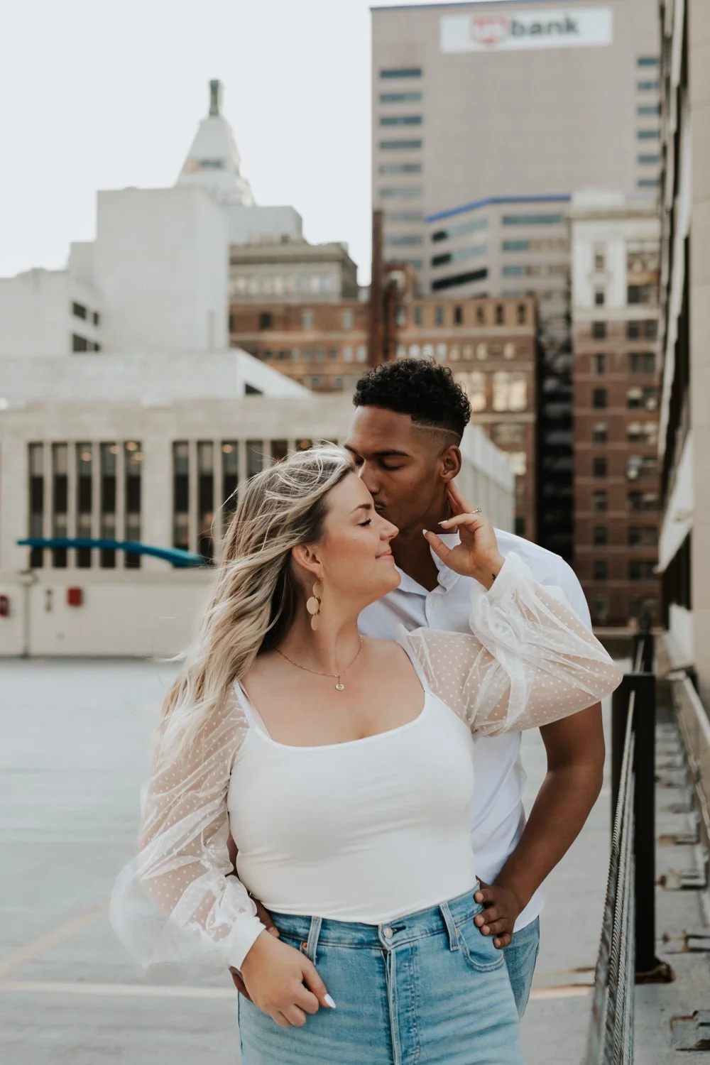 Stephanie and Malcolm // Downtown Cincinnati Engagement Photos