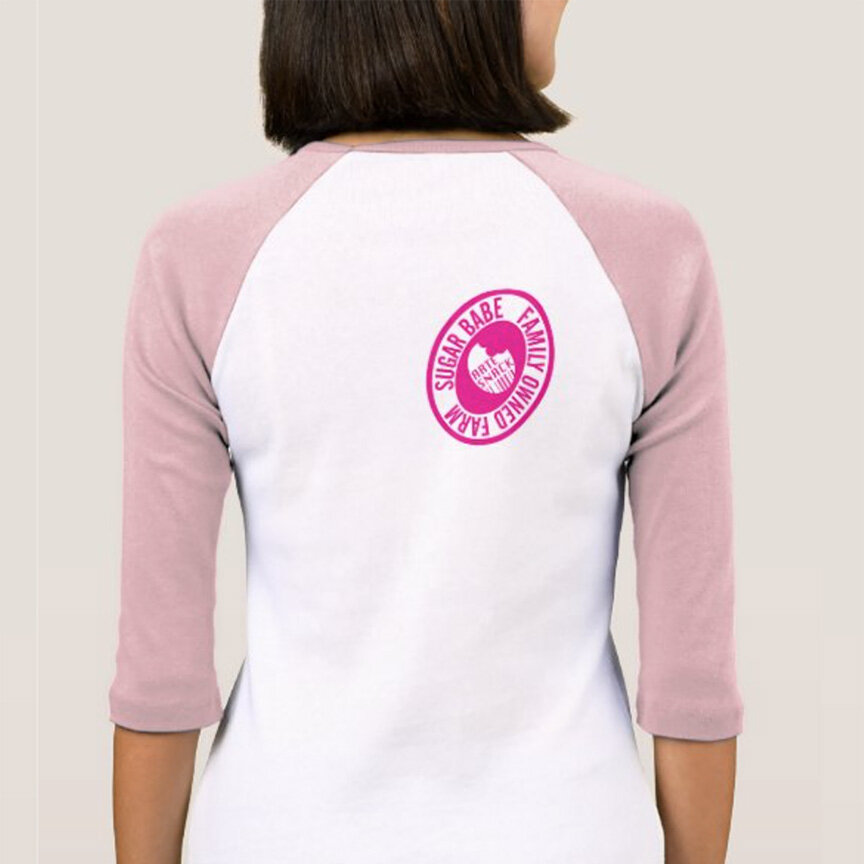 Sugar Babe - Women's Small 3/4 Sleeve Raglan Tee