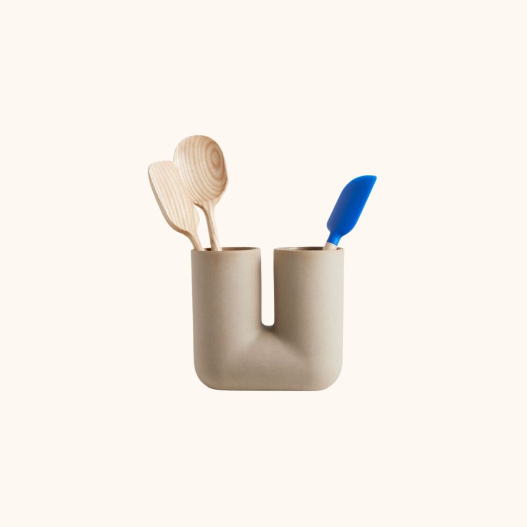 Molly Baz X Crate and Barrel Stoneware Utensil Holder