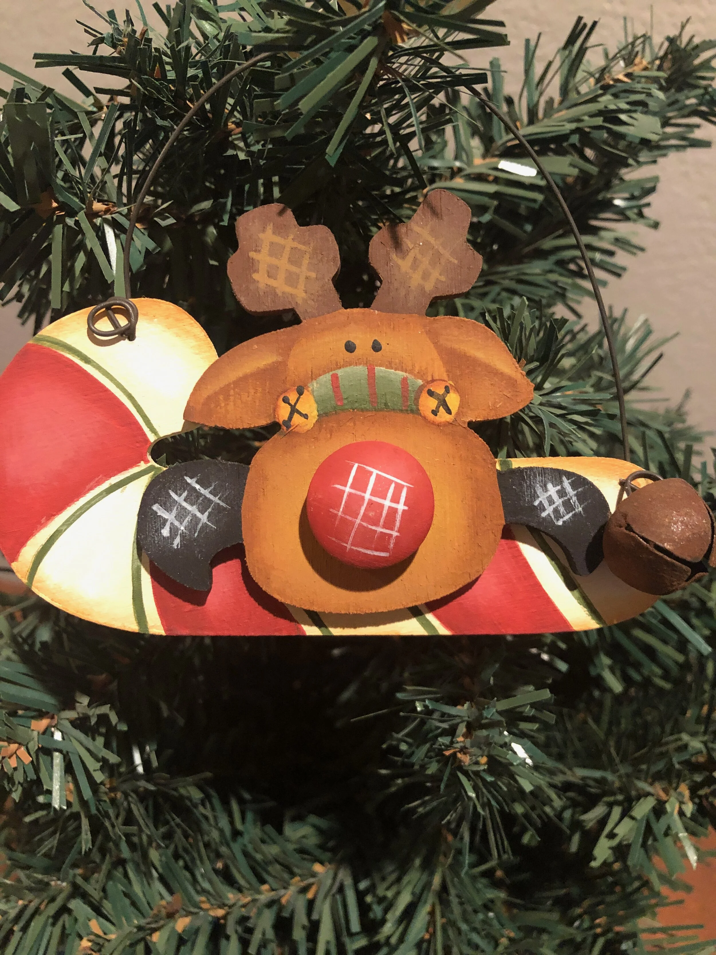 Reindeer with Candy Cane