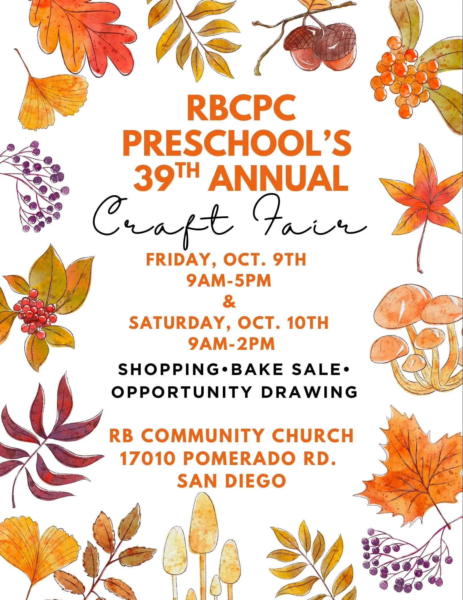RBC Presbyterian Church Preschool Craft Show
