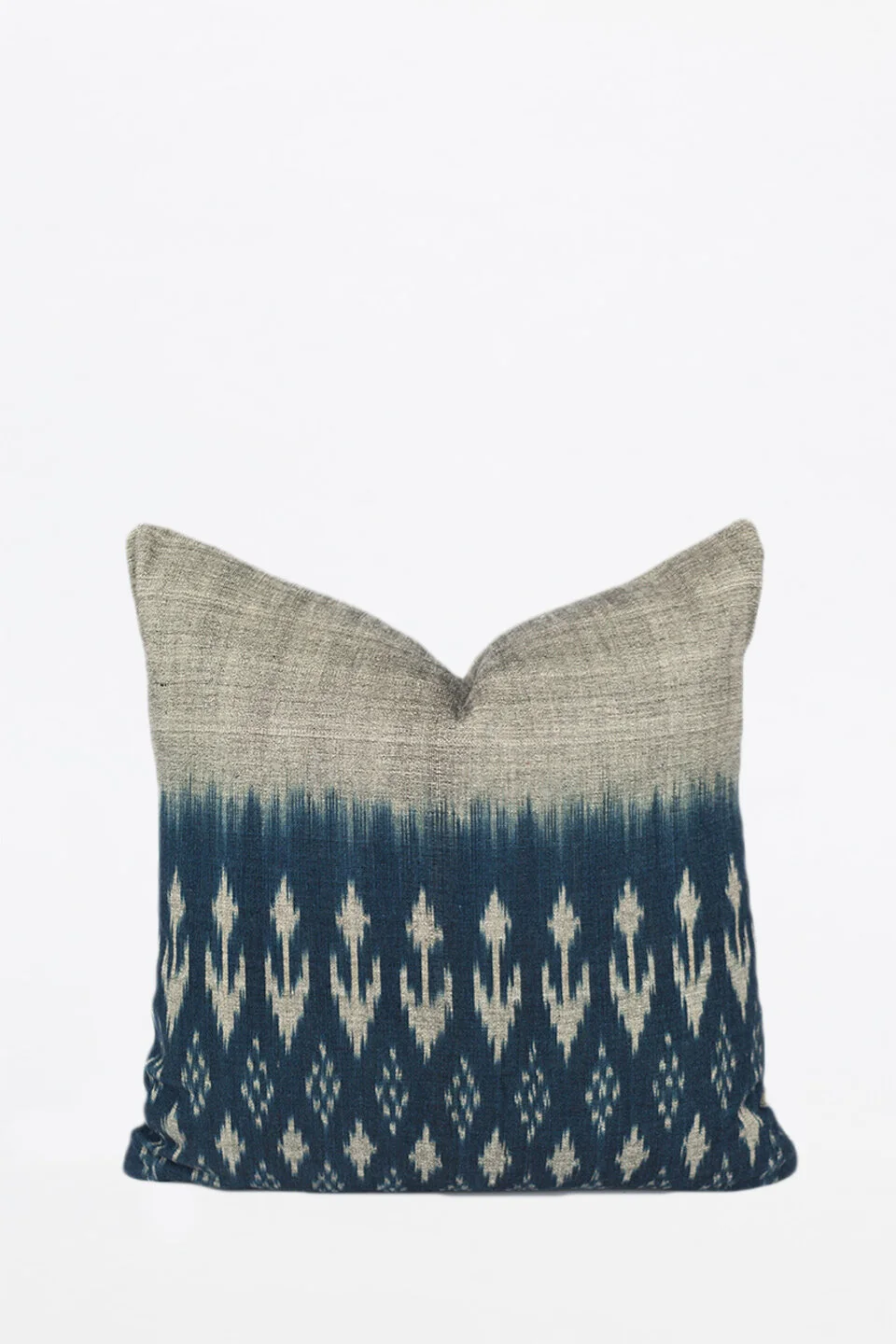 blue ikat pillow