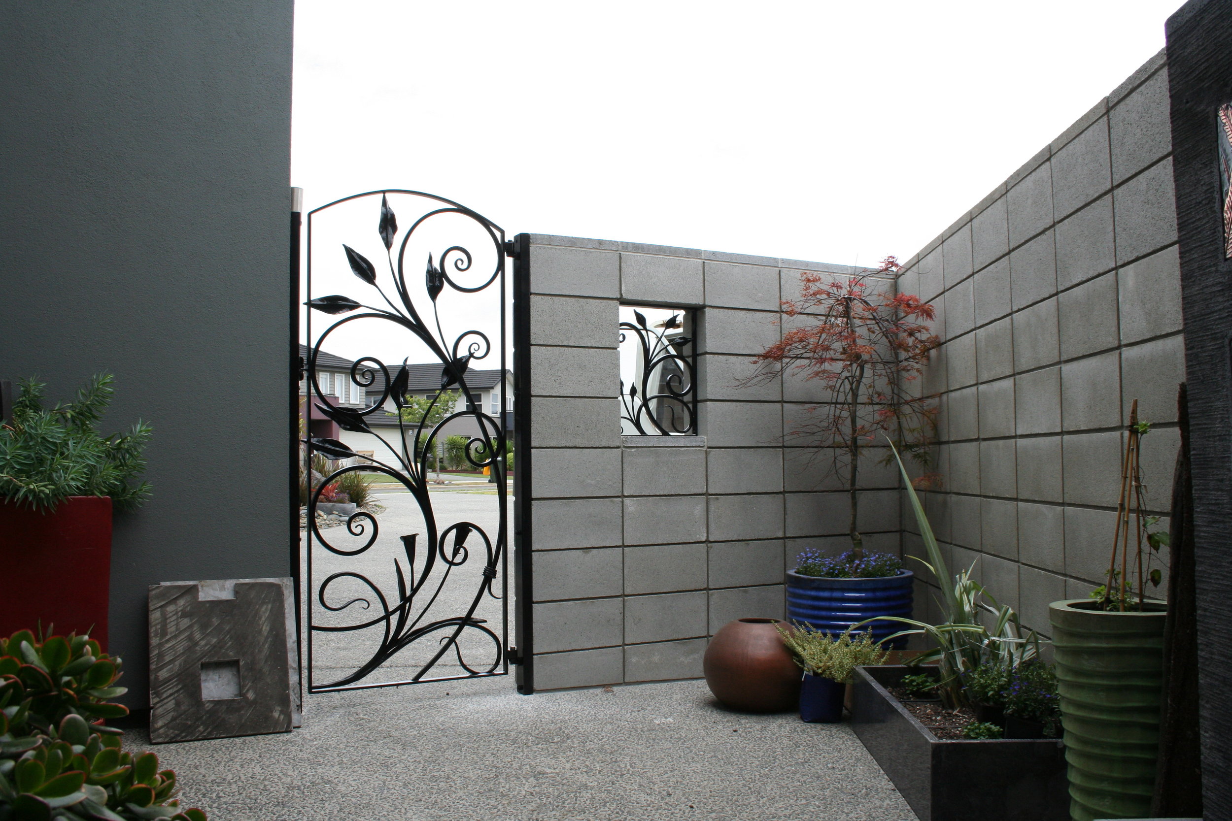 Art Nouveau gate and window grill