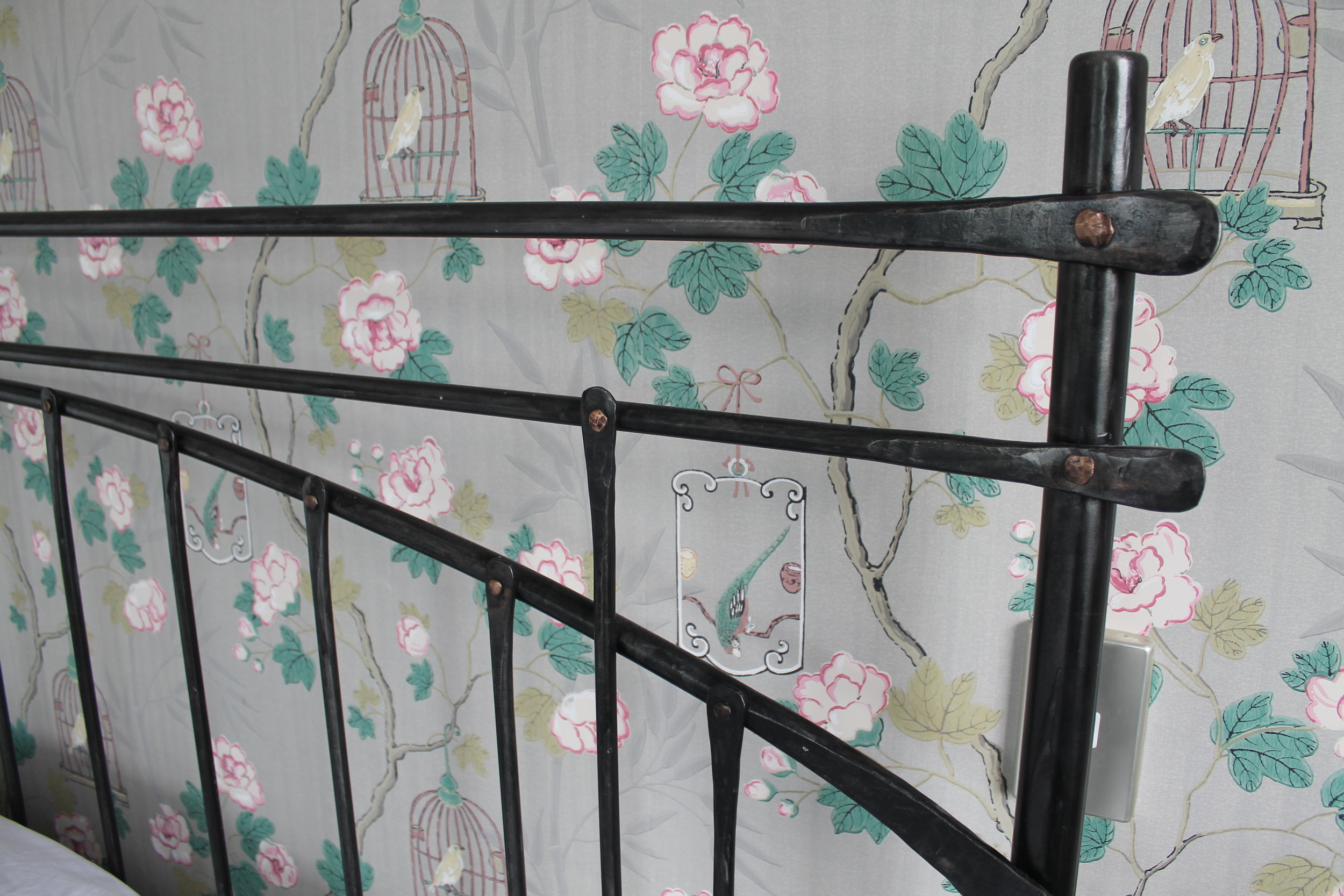  Japan Bed detail showing copper rivets. 