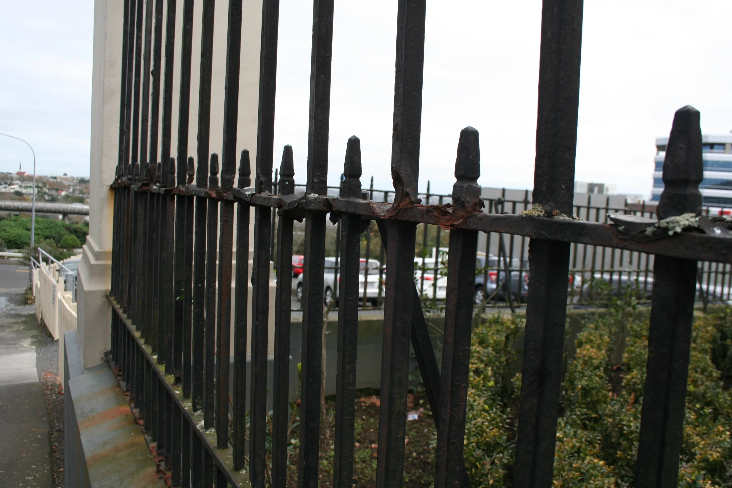  A section of the exterior fencing prior to Restoration  
