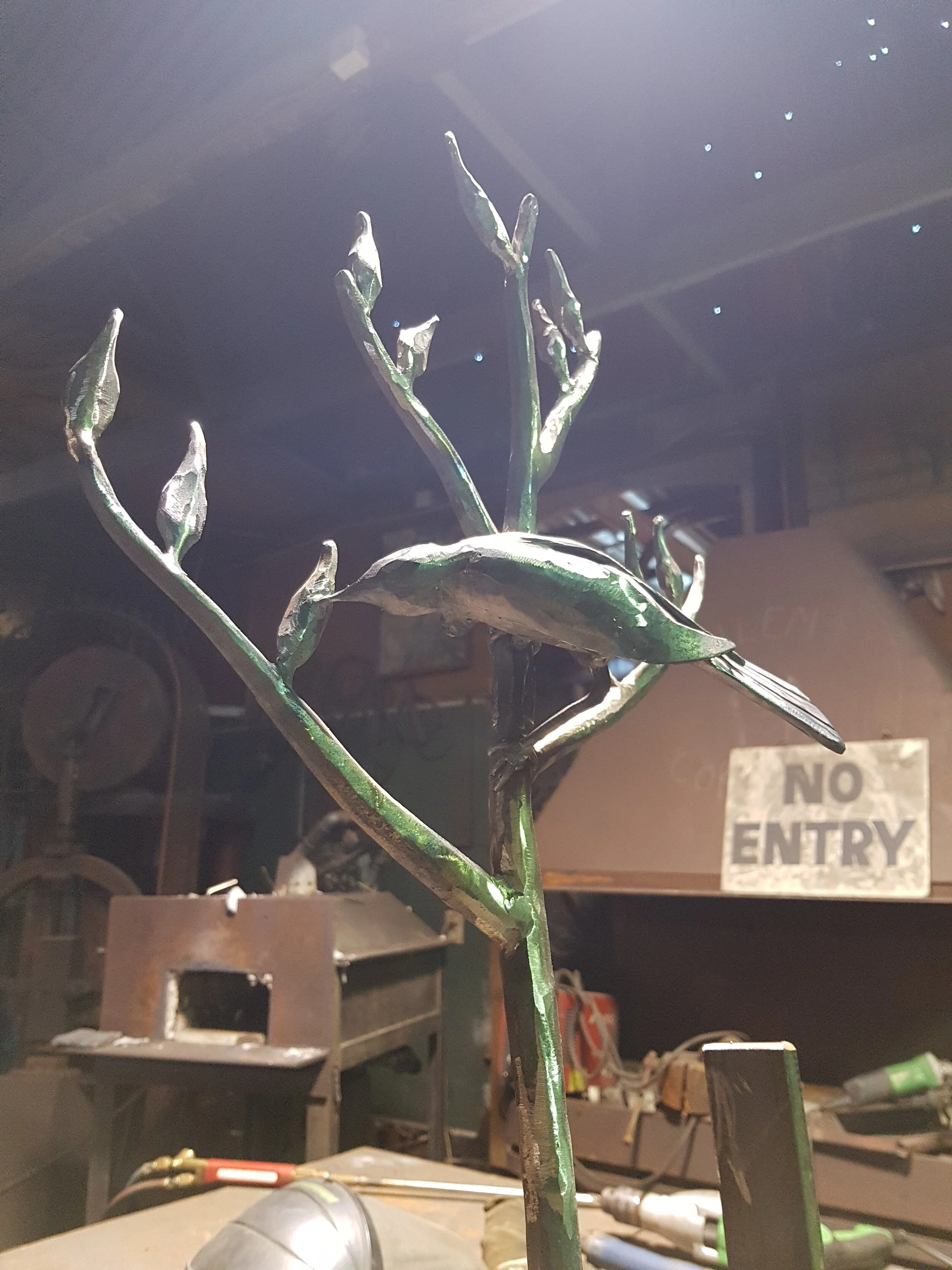 Flax and Tui gate Detail