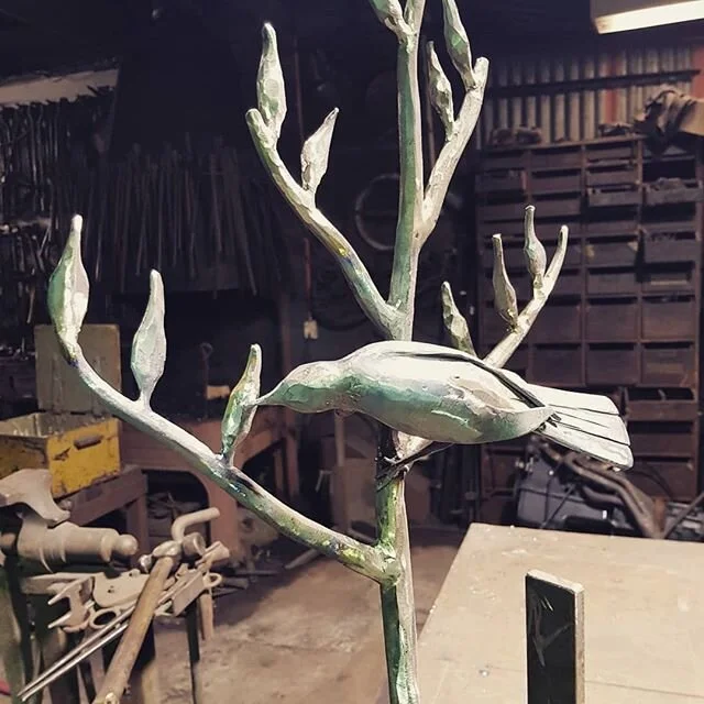 Detail from some gates finished last week. #tui #metalart #forgedandfabricated #forgedsteel #nzbirds #nzartist