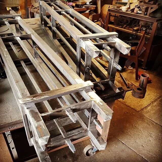 Big gates need big posts! These ones just under 200kg each #artisticironwork #blacksmith #restoration #wroughtiron #forgedandfabricated