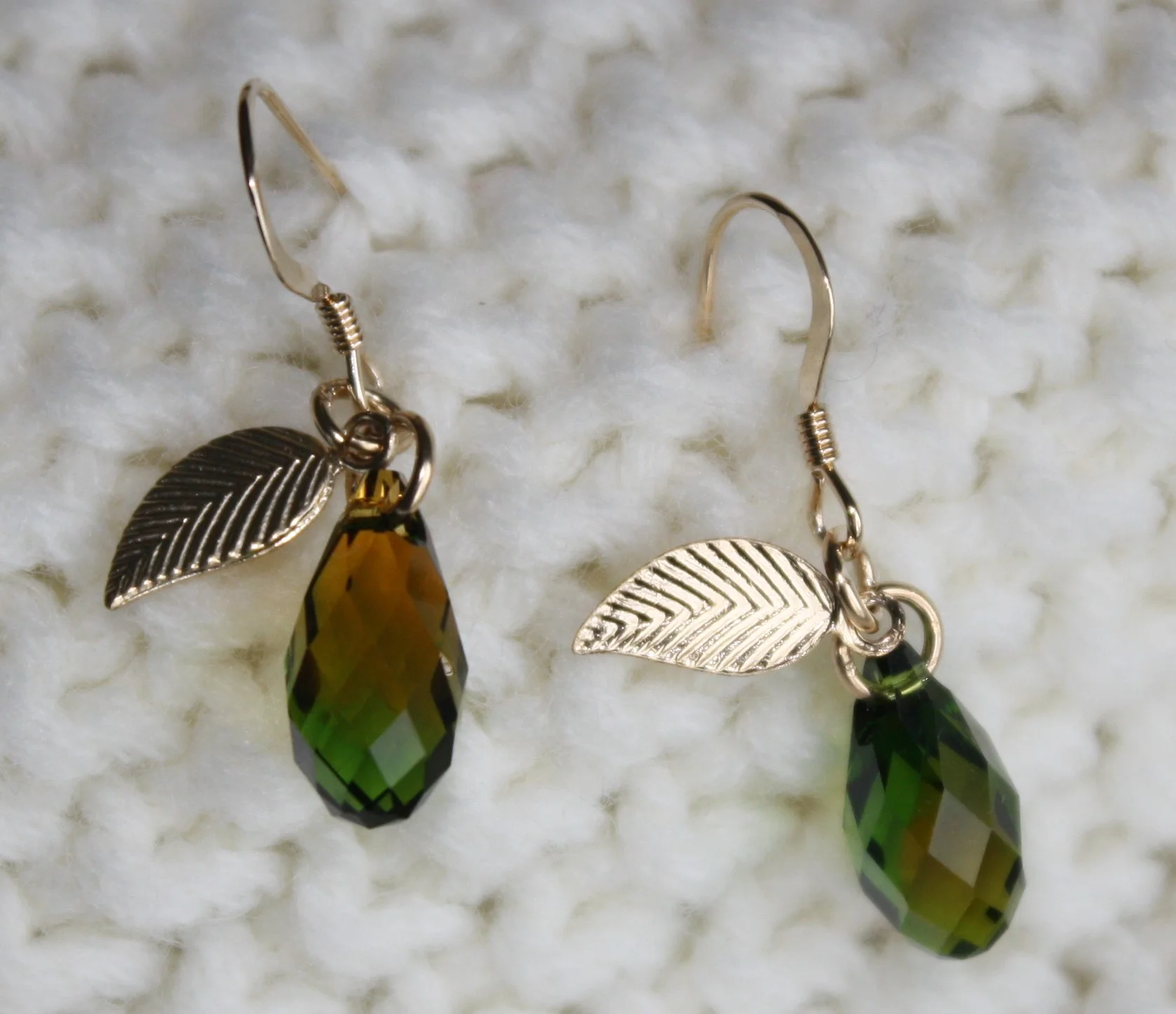 Autumn Hued Swarovski Briolette Earrings