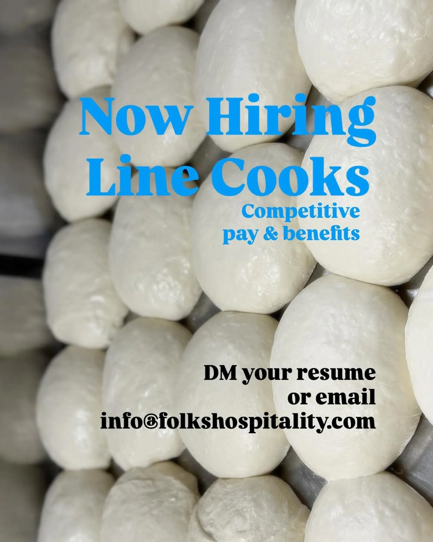 Now Hiring 📢
Line Cooks dedicated to craft and learning, holler at us if you&rsquo;re looking for kitchen work!
We offer competitive pay, IRA match, flexible scheduling and more. 
Looking forward to hearing from you! 
DM us your resume of email it t