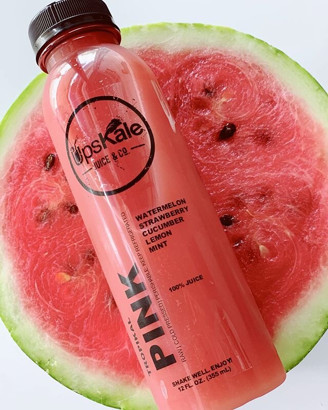 &ldquo;Water(melon) you doing this summer?&rdquo; 🍉☀️🏝🥤This juice is a refreshing blend of watermelon, cucumber, strawberry, mint and lemon. Can assist with hydration and can eliminate acid waste by alkalizing your body. #upskale #juicebar #liveth