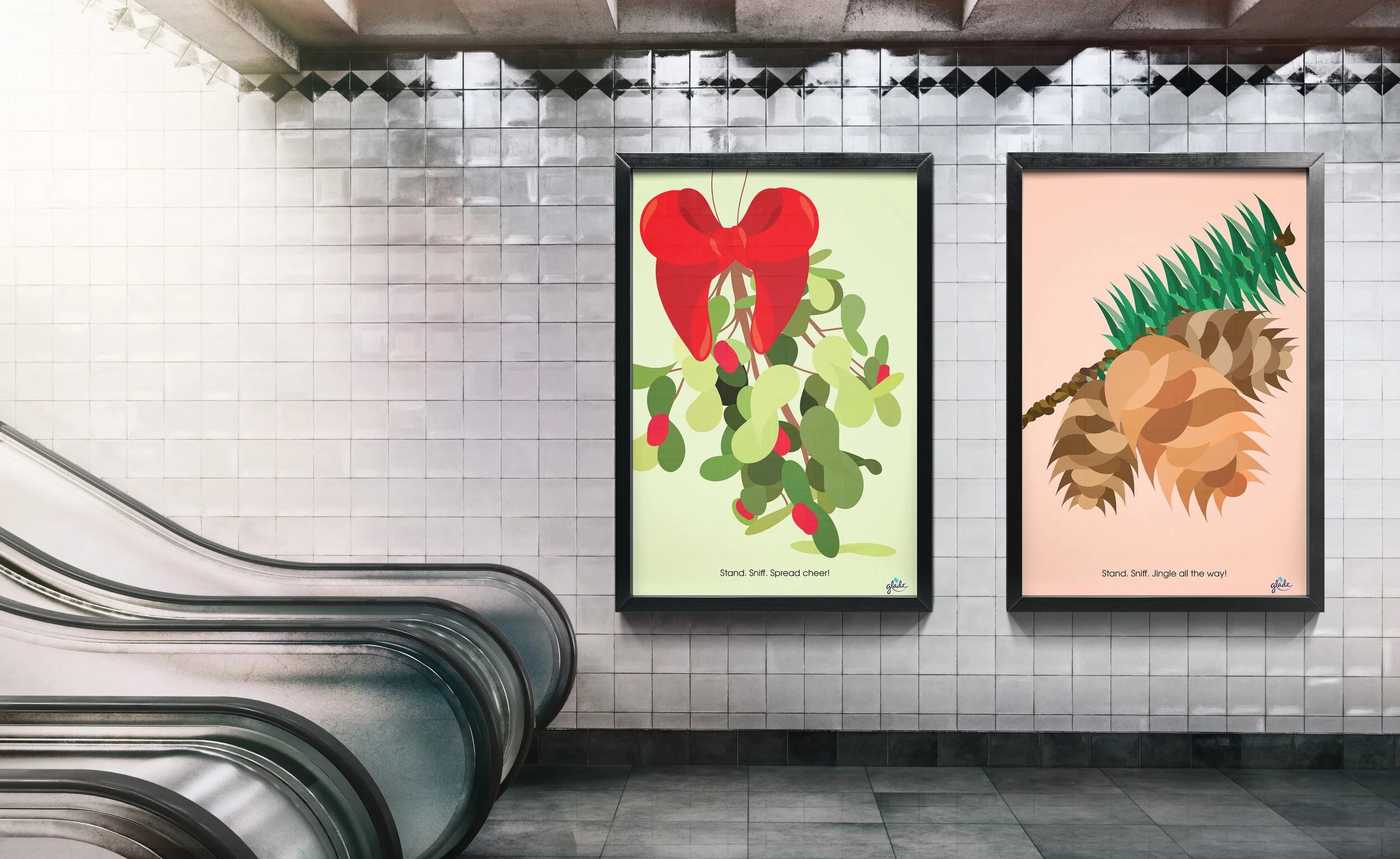 Holiday Subway Advertisements: Scented advertisements will be placed in city subway locations allows passerby’s to see and smell the holidays.