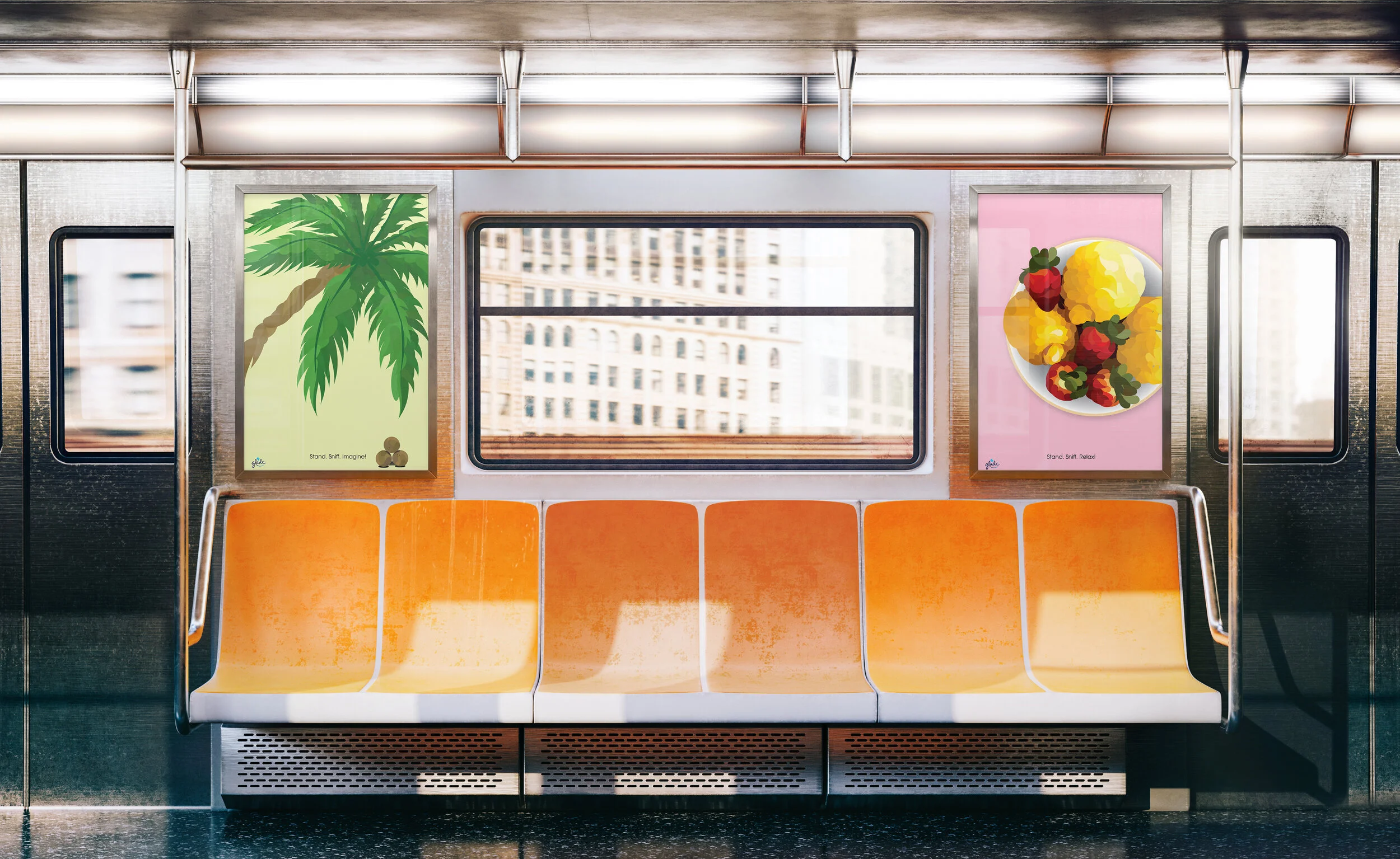 Summer Subway AdvertisementsSummer advertisements will be placed in the city subway areas, scented so passerby’s can smell the summer season.