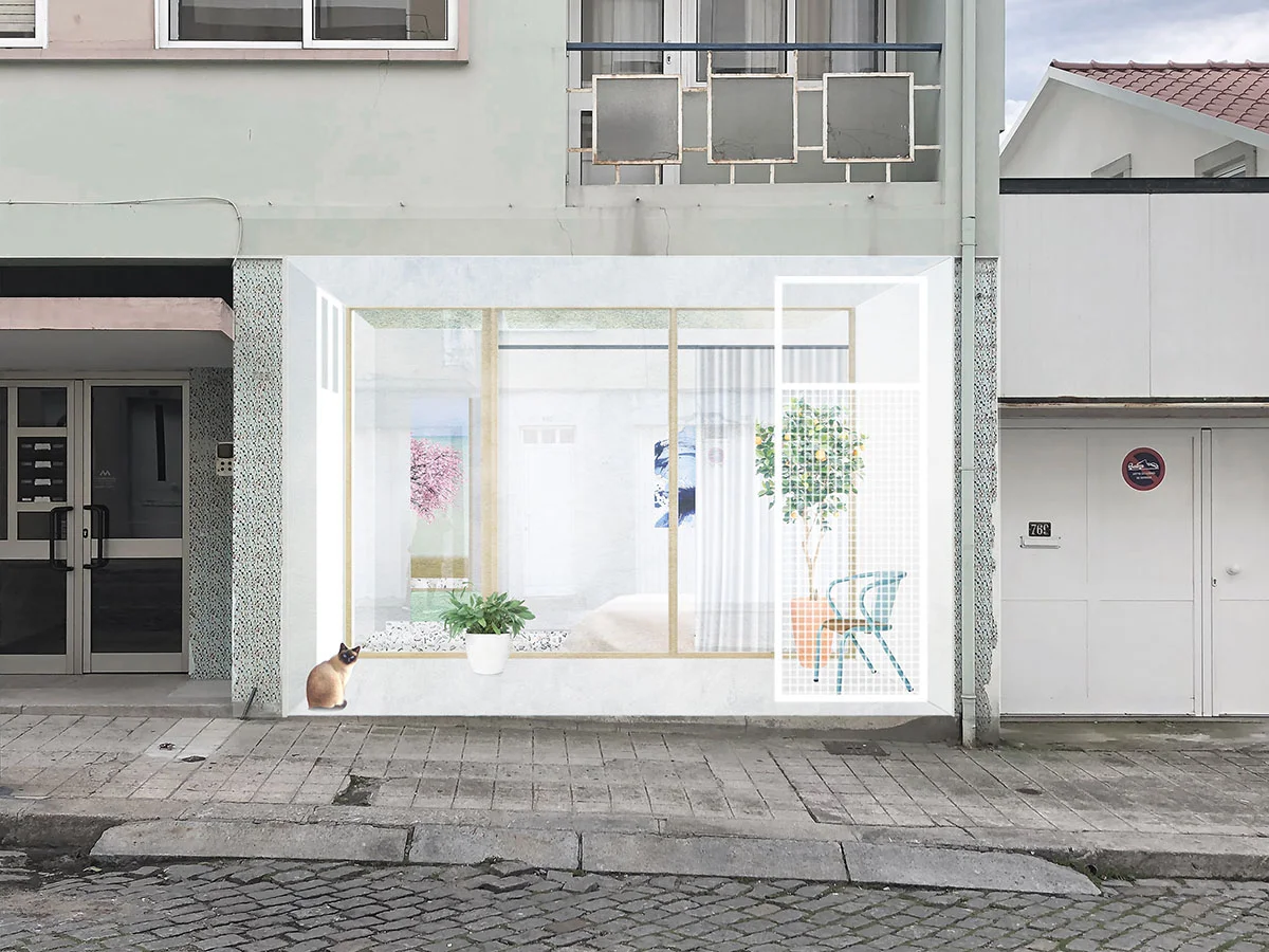 oitoo was commissioned to develop a residential project for an unused ground floor, a former warehouse, like so many others, with a street front and a backyard