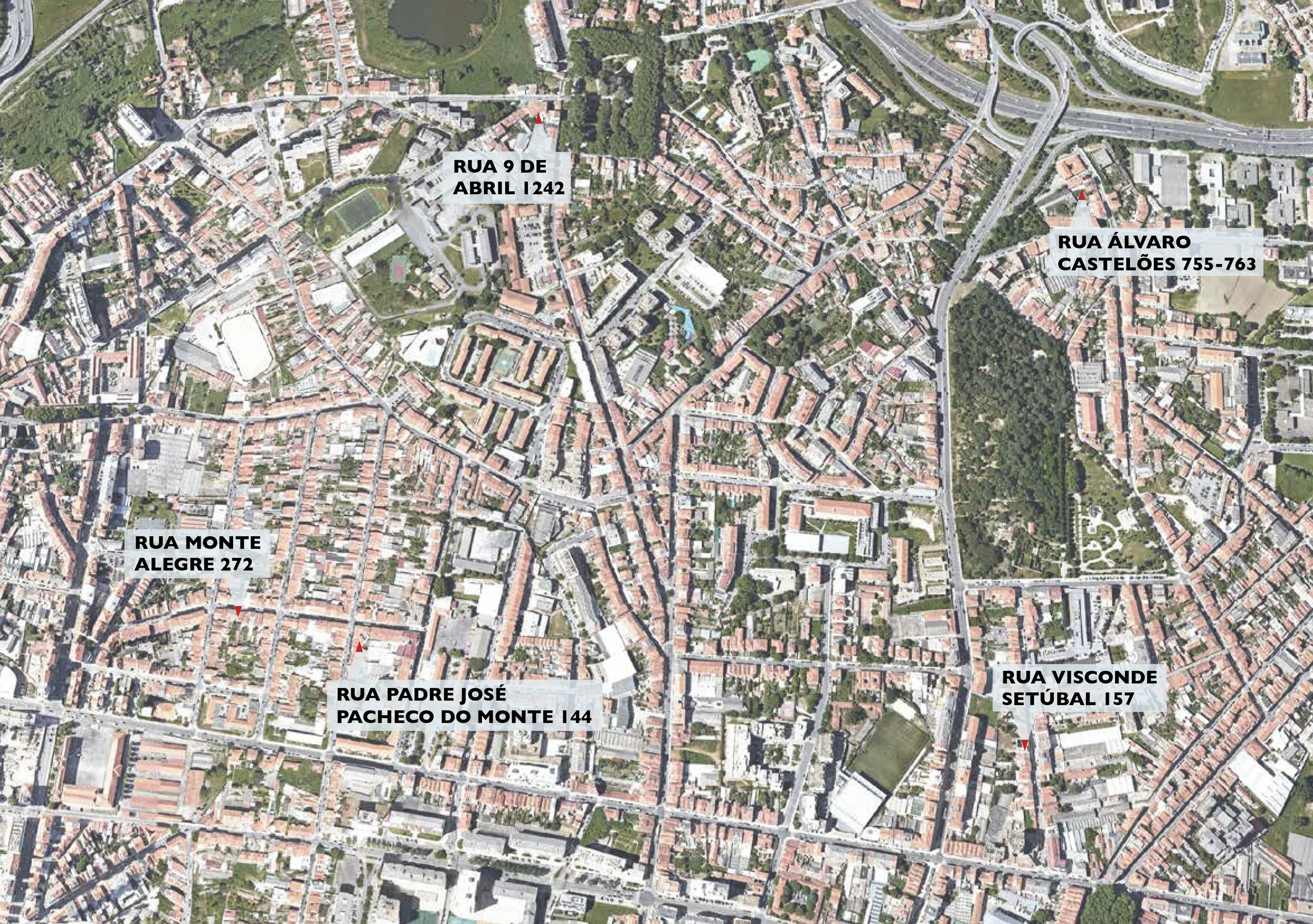 Five case studies were chosen within a single neighbourhood in northern Porto. All spaces were originally conceived as retail or warehouses, and all have a street front and a backyard