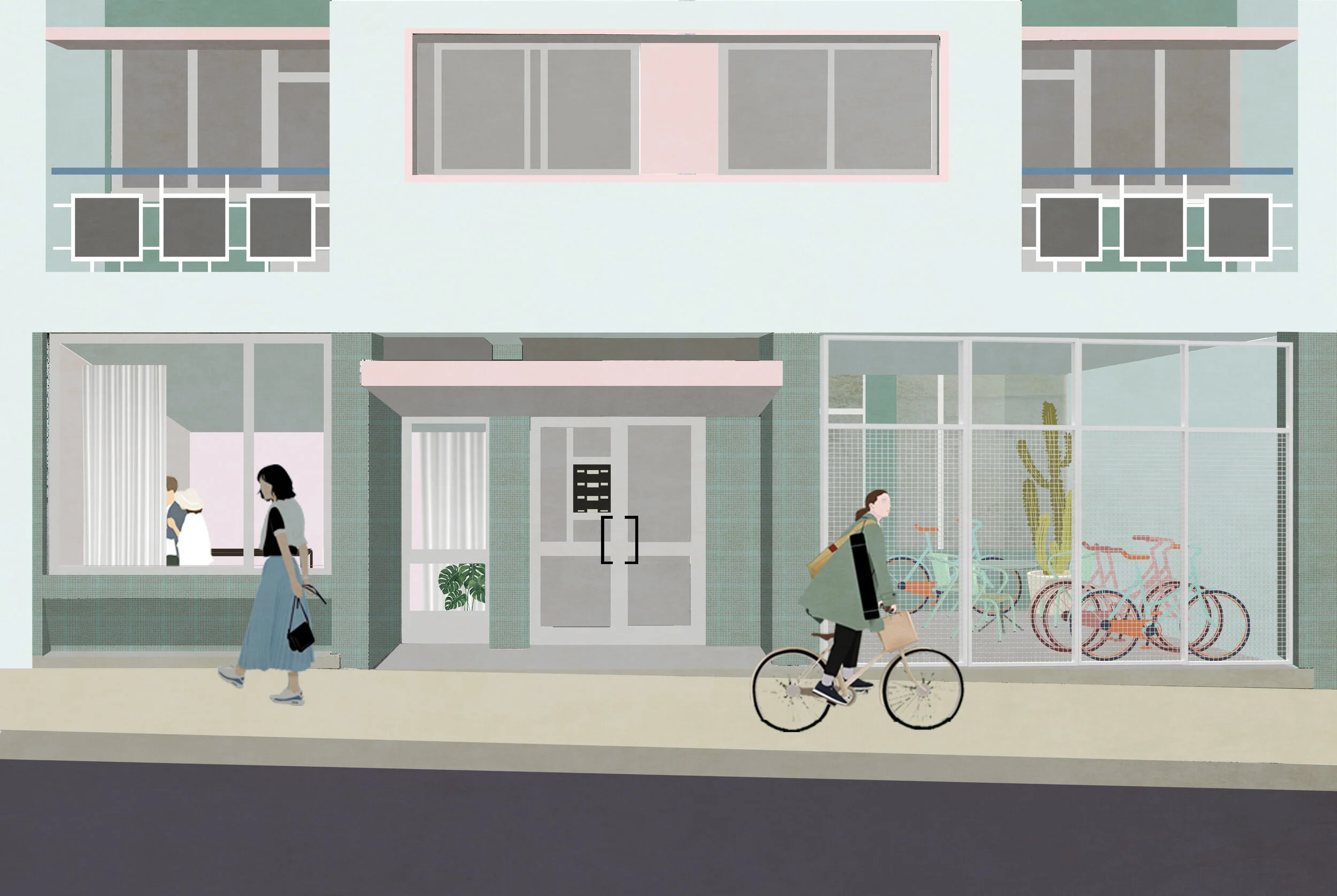 oitoo was commissioned to develop a residential project for an unused ground floor, a former warehouse, like so many others, with a street front and a backyard