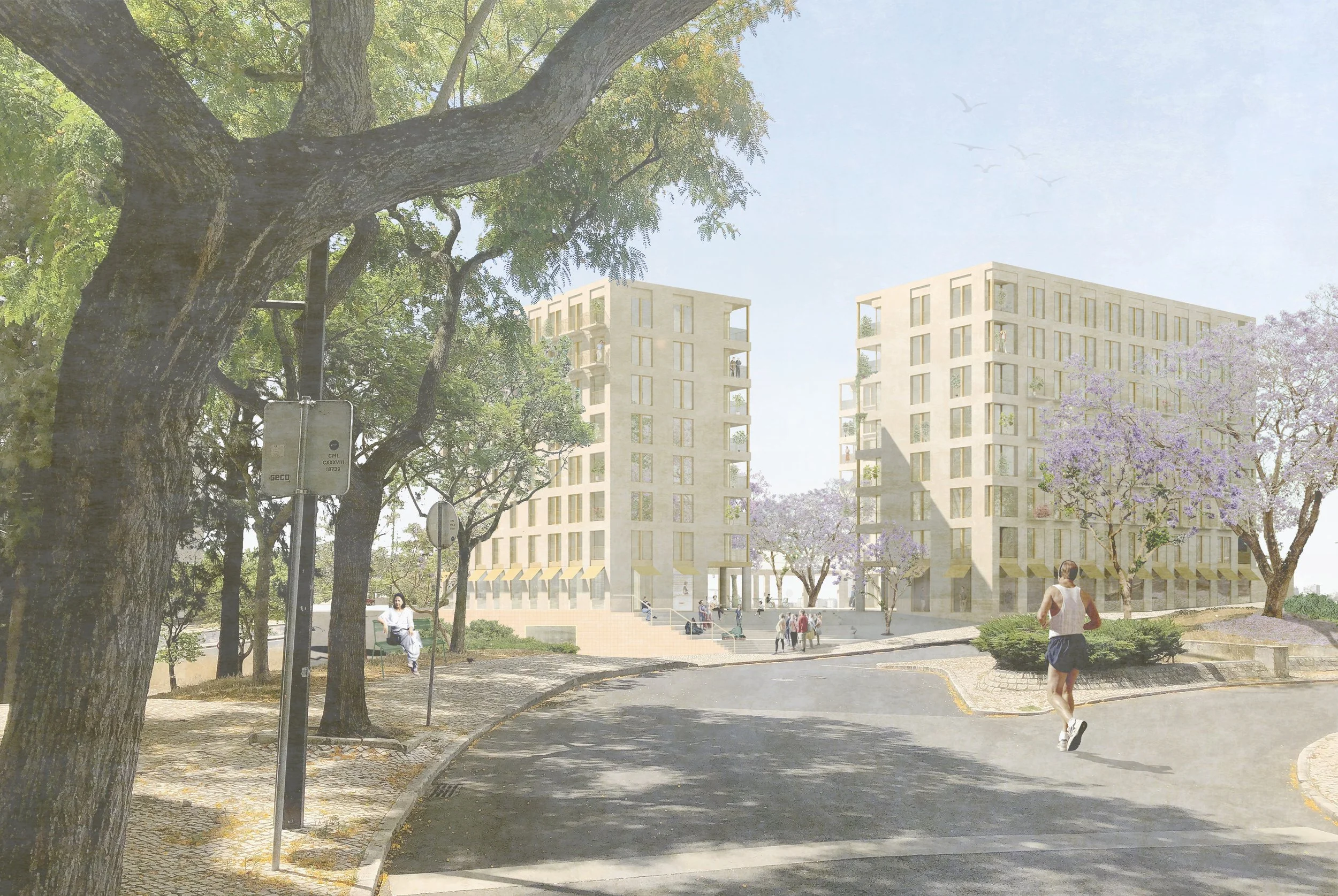 The proposal looks for a seamless integration in the nearby urban systems, promoting a sense of neighbourhood, uniqueness and identity for this place.