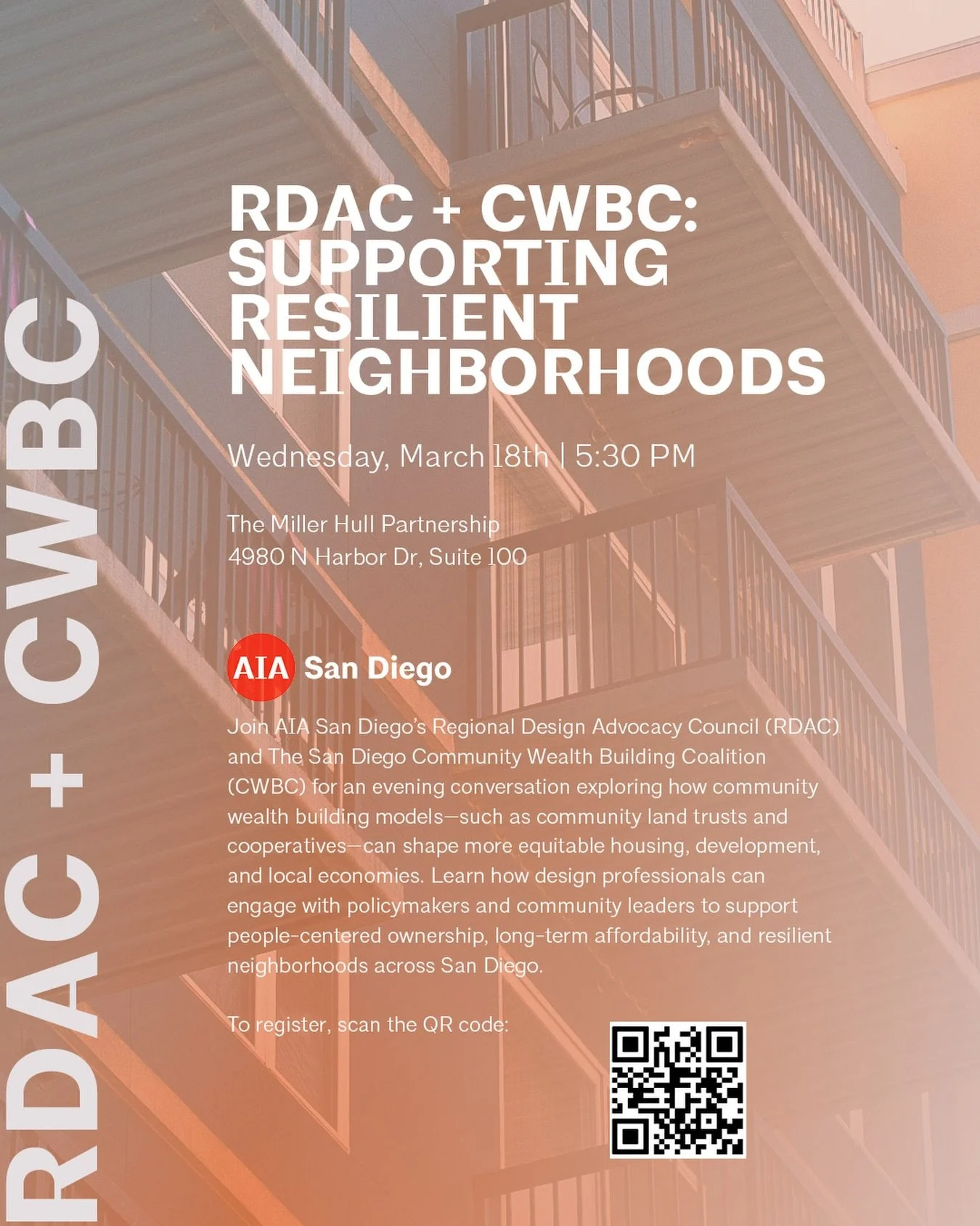 Join RDAC + CWBC next week to explore how community wealth building models&mdash;such as community land trusts and cooperatives&mdash;can shape more equitable housing, development, and local economies.
🗓️ March 18 | 5:30&ndash;7:30 PM
📍 The Miller 