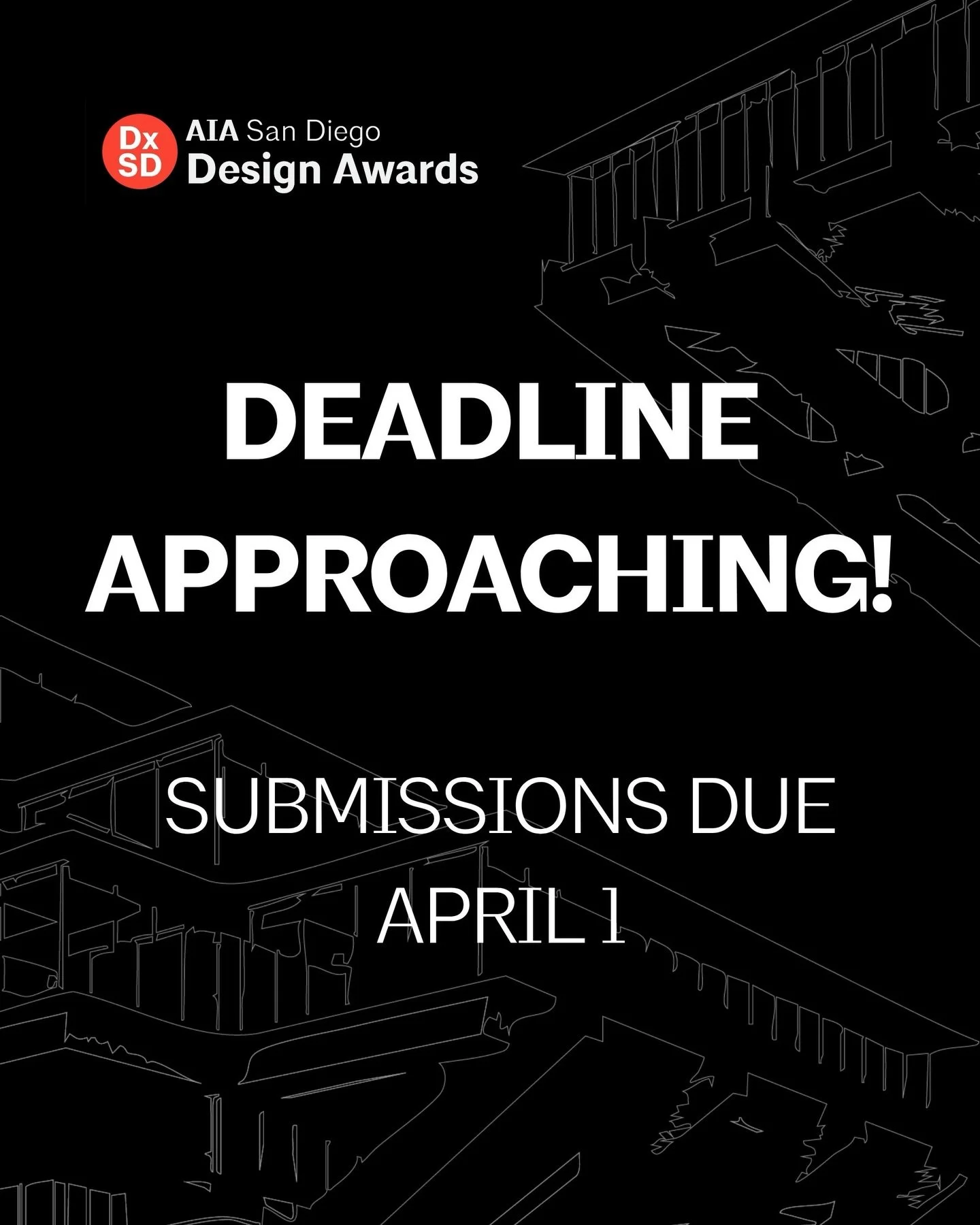 The deadline to register your project for The 2026 Design Awards is approaching! 

April 1st is the last day to register your entry, and all submitted materials are due by April 30, 2026.

The AIA San Diego Design Awards celebrates design excellence 