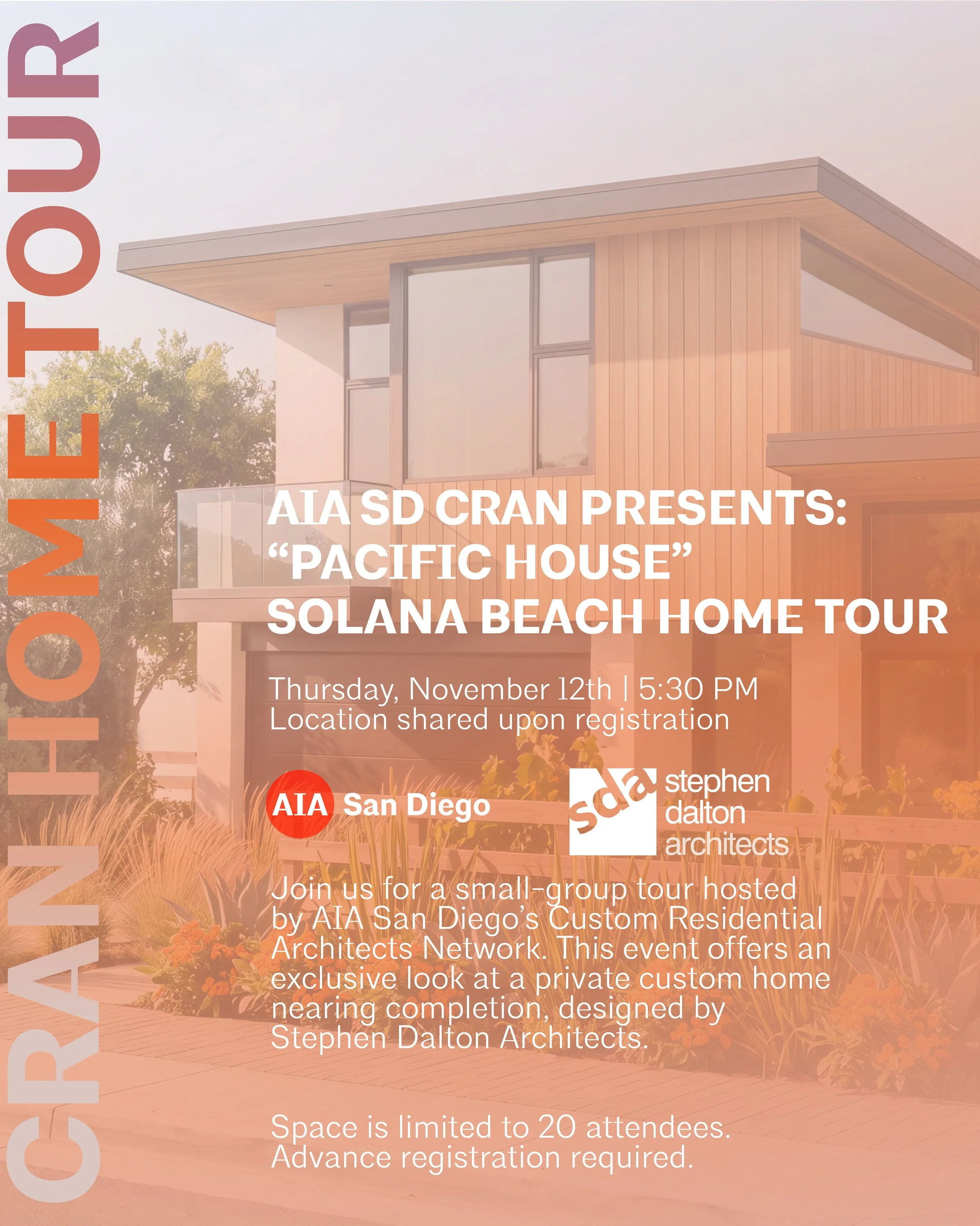 Join AIA San Diego&rsquo;s Custom Residential Architects Network Committee and Stephen Dalton Architects (SDA) for a small-group tour on November 12. Space is very limited. Advance registration is required!

Characterized by dynamic rooflines, genero