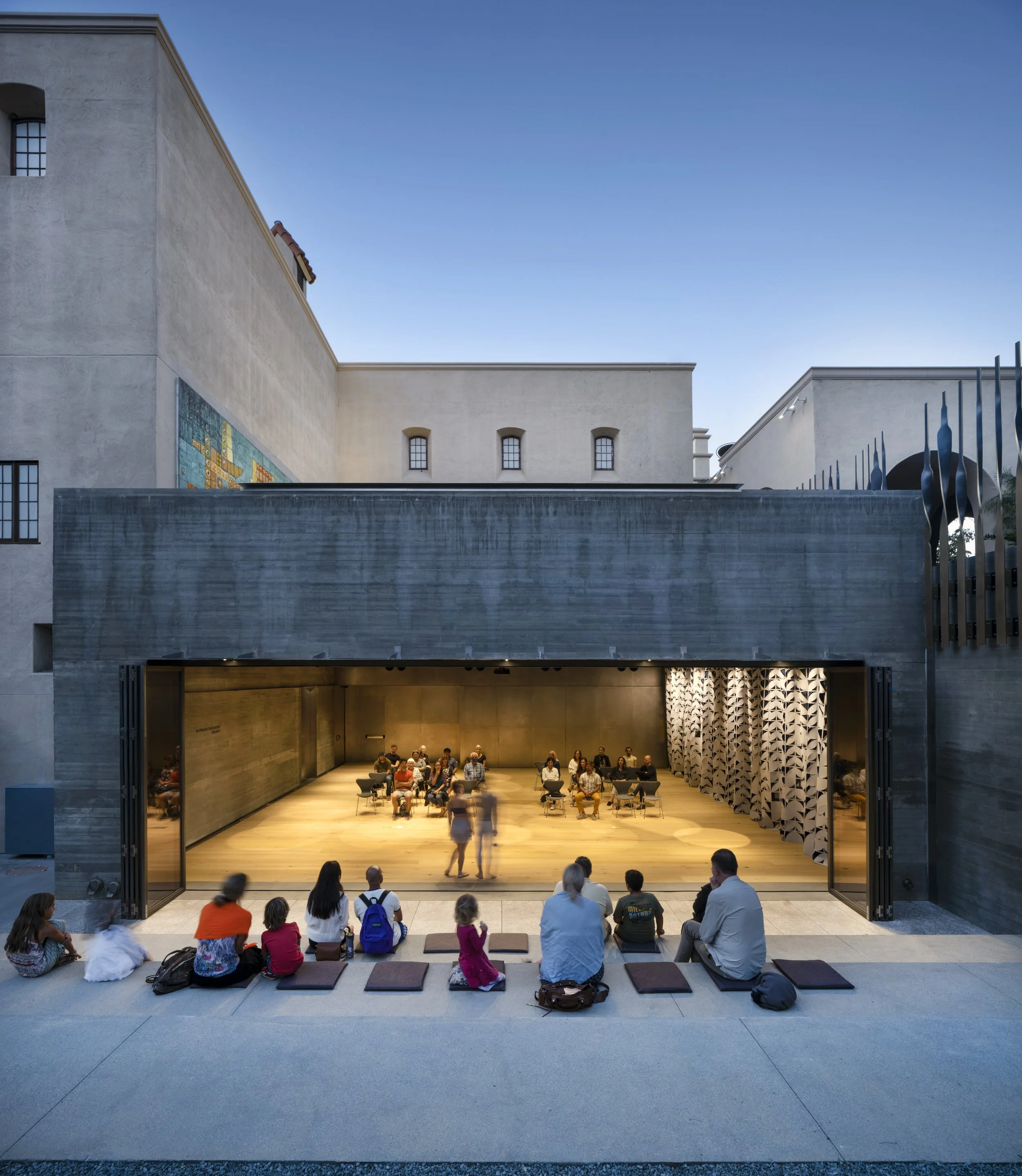People seated outside the La Atalaya