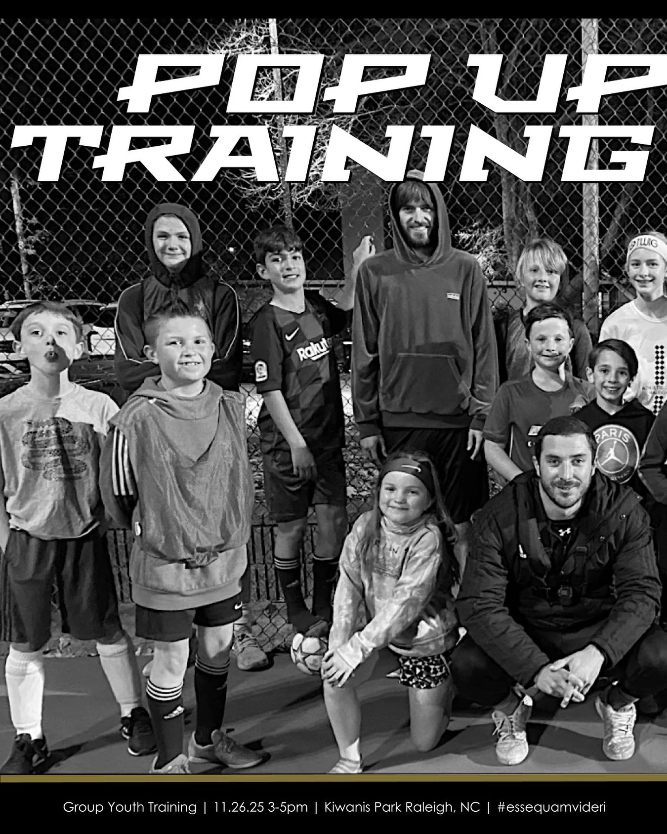 🚨 POP UP TRAINING 🚨
One club. One session. All energy.

Nov 26 | 3&ndash;5 PM | Kiwanis Park
Ages 9&ndash;14 | $40 | All levels welcome

Train, compete, and connect with the AC Raleigh family.