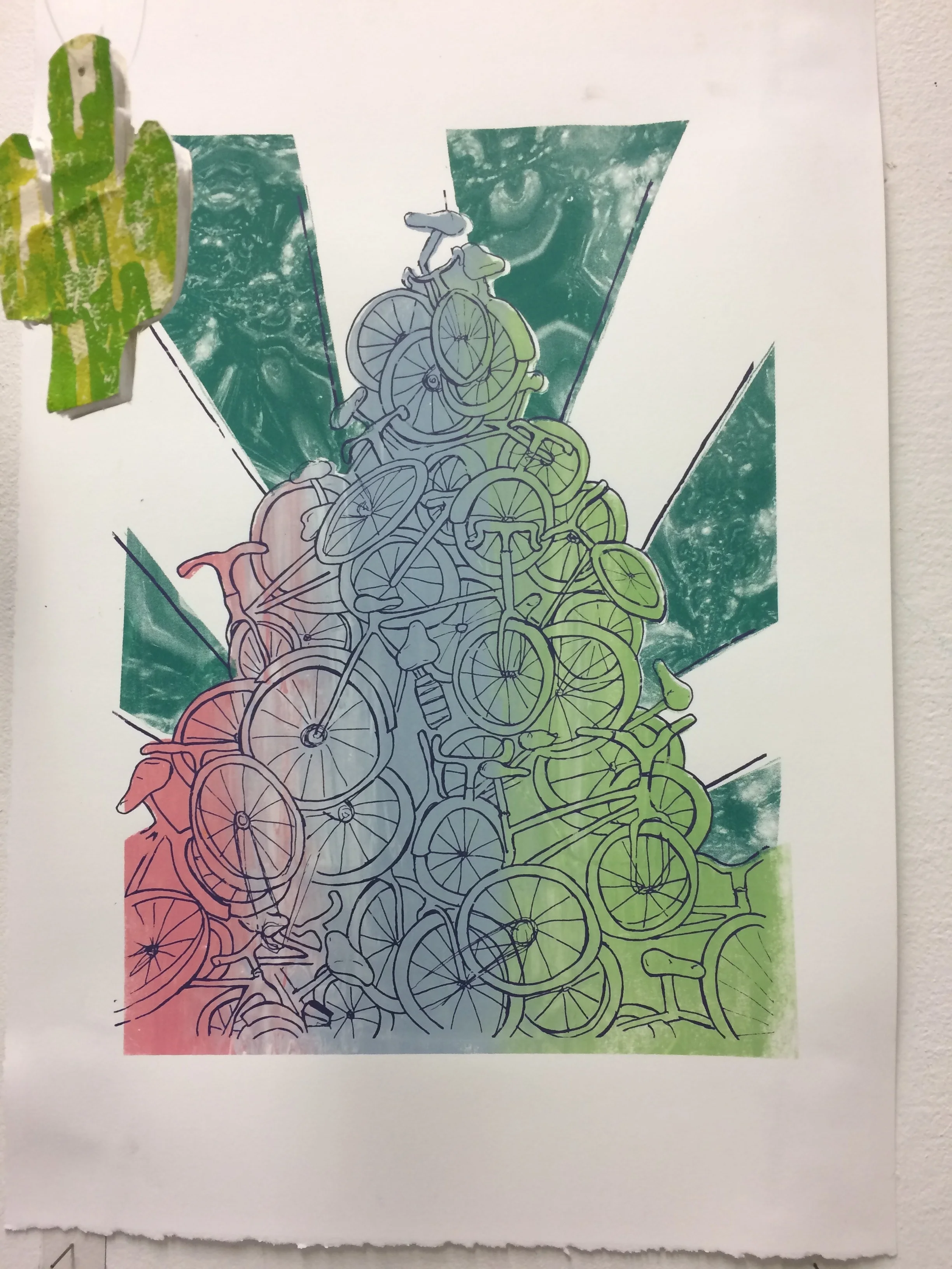 THE TRIP OF A LIFETIME 2017 – series of 4 screen prints, 51cm x 44.6cm
