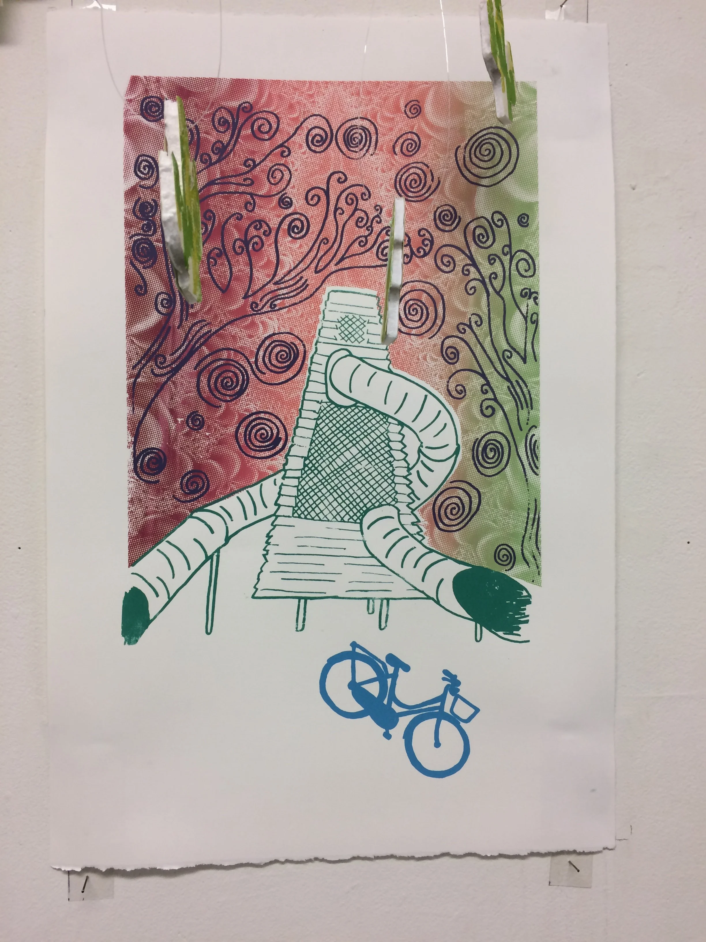 THE TRIP OF A LIFETIME 2017 – series of 4 screen prints, 51cm x 44.6cm