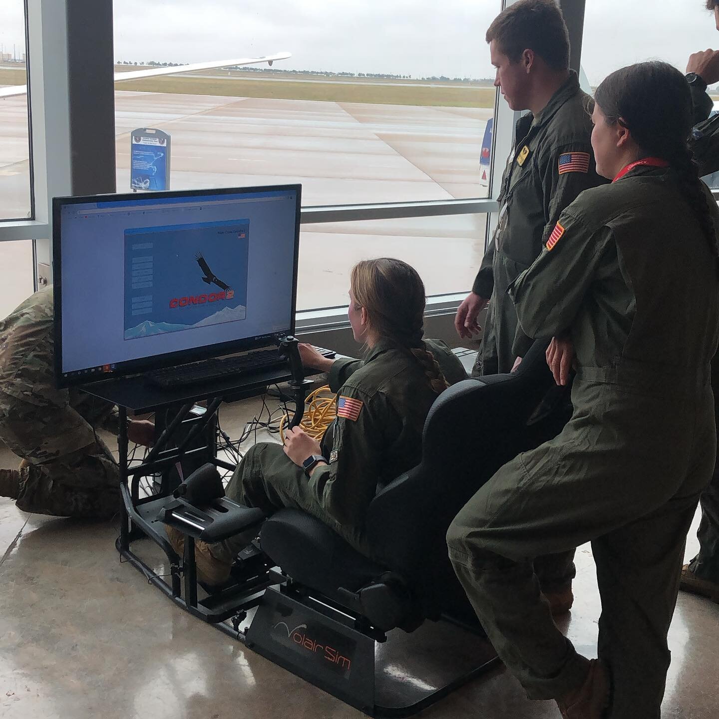 There&rsquo;s a group of cadets setting up a simulator at the Silent Wings Museum before their presentation for the WWII Glider Pilot&rsquo;s Committee reunion. 

It&rsquo;s always good weather in the sim! 

#silentwings #flightofficerbear #usafa #us