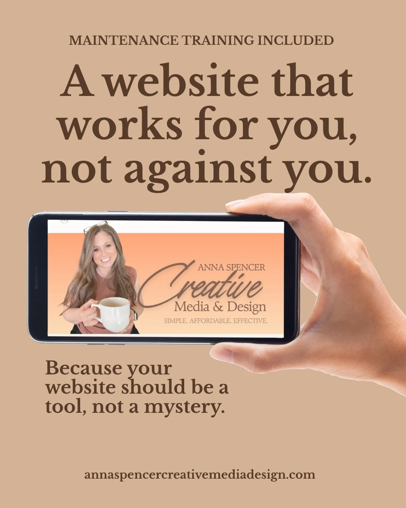 I believe your website should be a tool, not a mystery.  That&rsquo;s why after I design a site, I train you to manage it yourself &mdash; so you feel confident making updates on your timeline.

And if you&rsquo;d rather I handle the tech stuff? My d