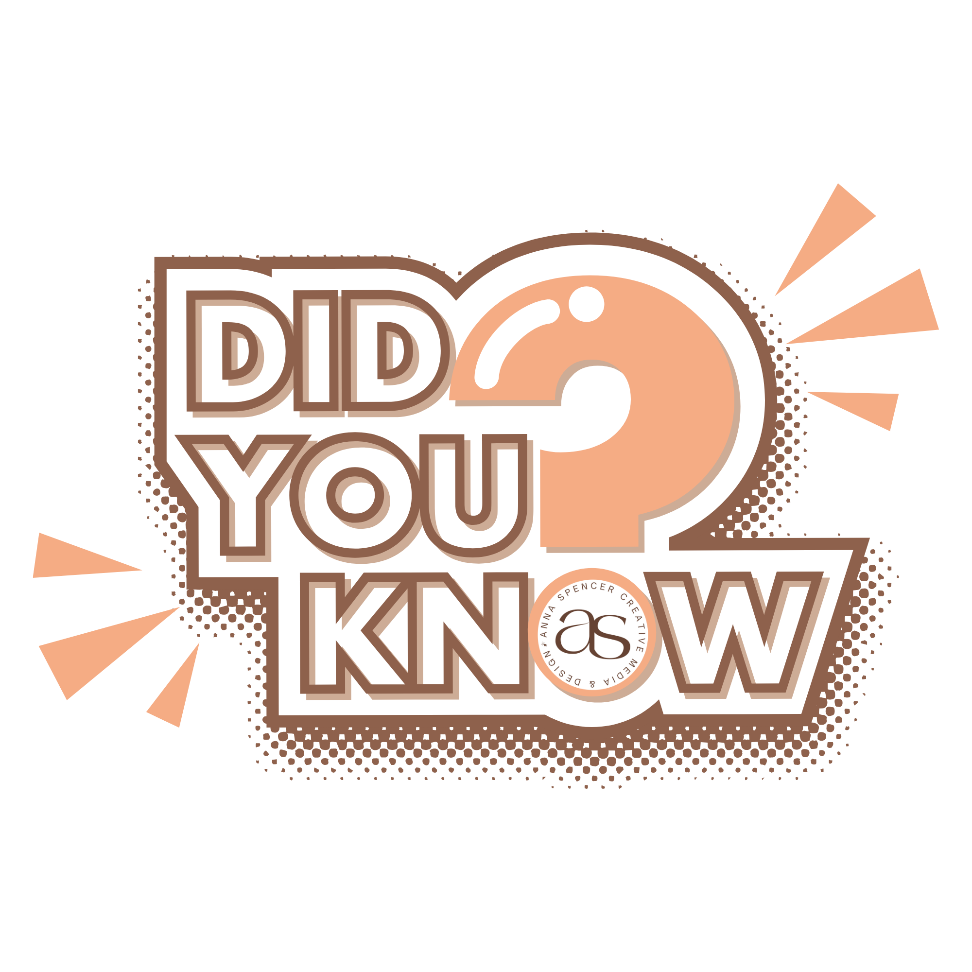 Text that reads, 'Did you know?' in a bold, playful style with orange and white colors, surrounded by orange rays on a black background.