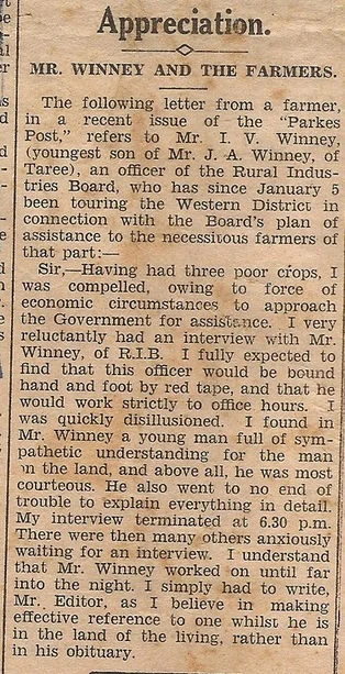 Wingham Chronicle 18 Feb 1930