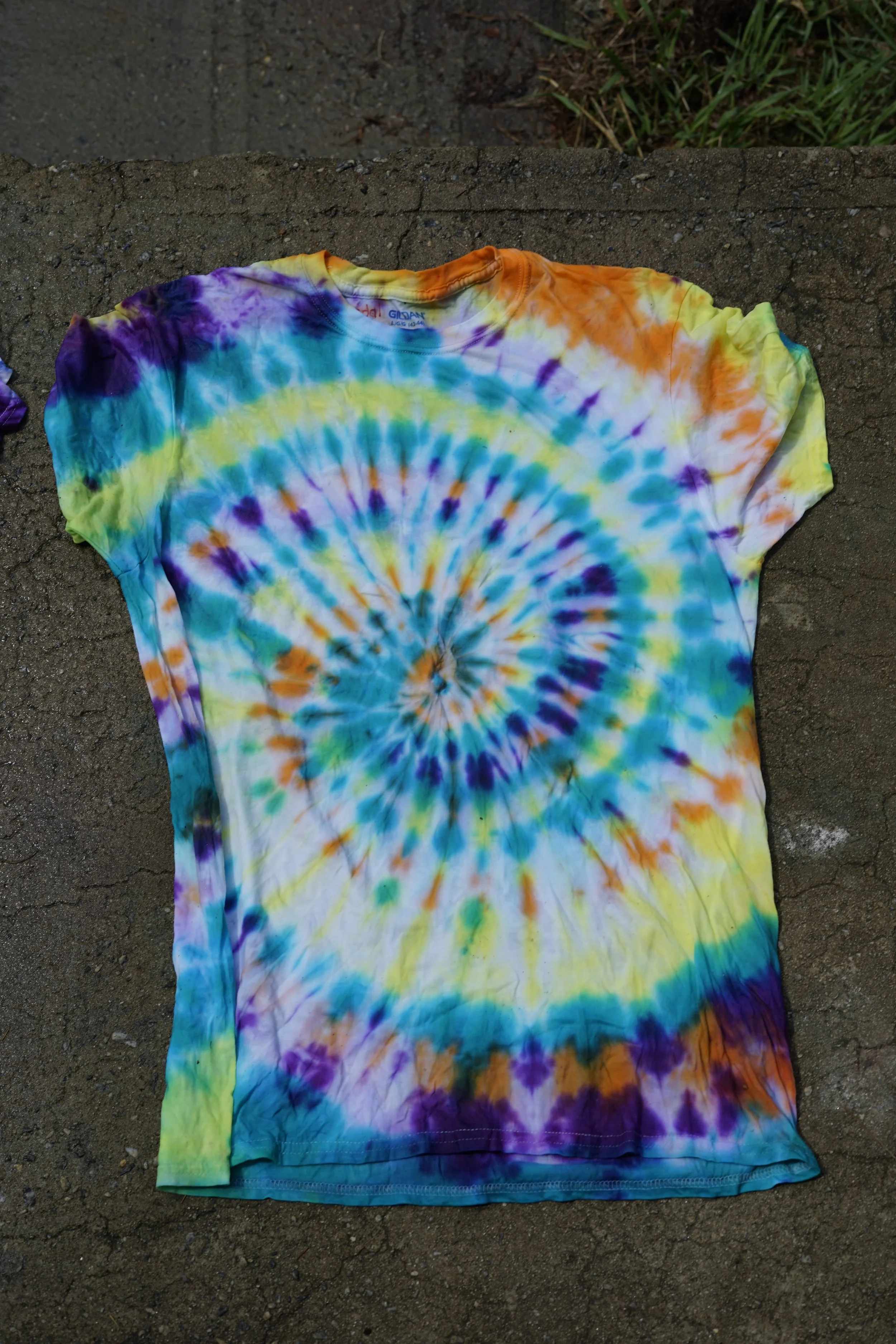 Beautiful tie dye shirt made in the Camp Arrowhead Arts and Crafts space. 