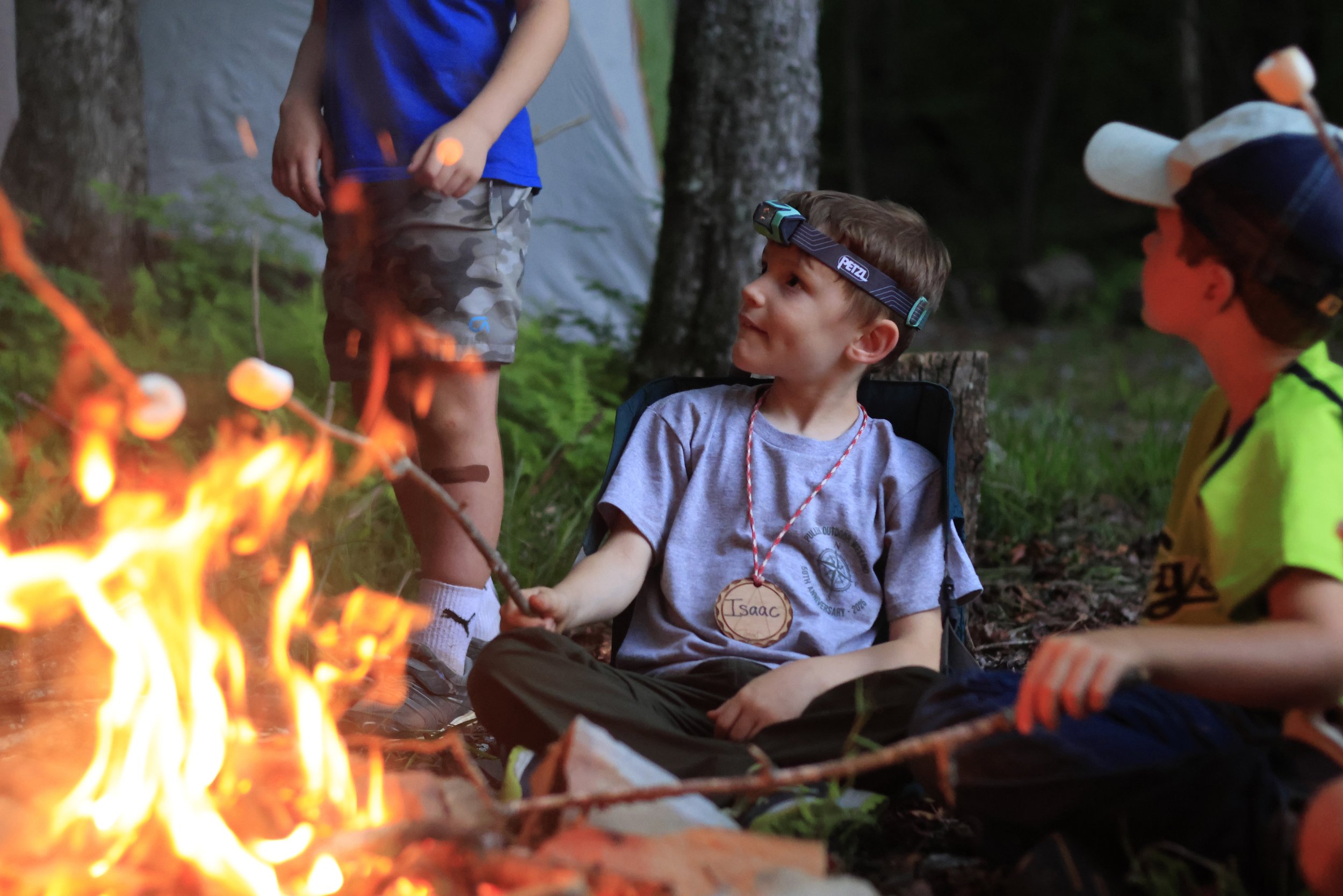 Campers on a overnight campout