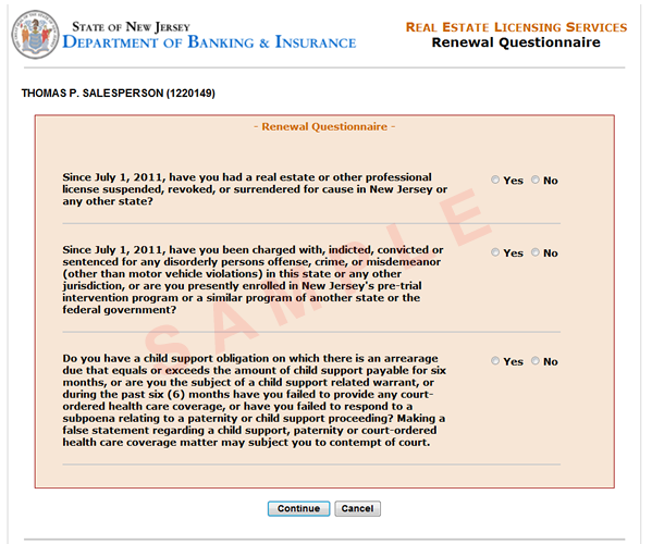 N.B. If you feel you will be answering “Yes” to any of the questions, it might make sense to review the online instructions from the State.