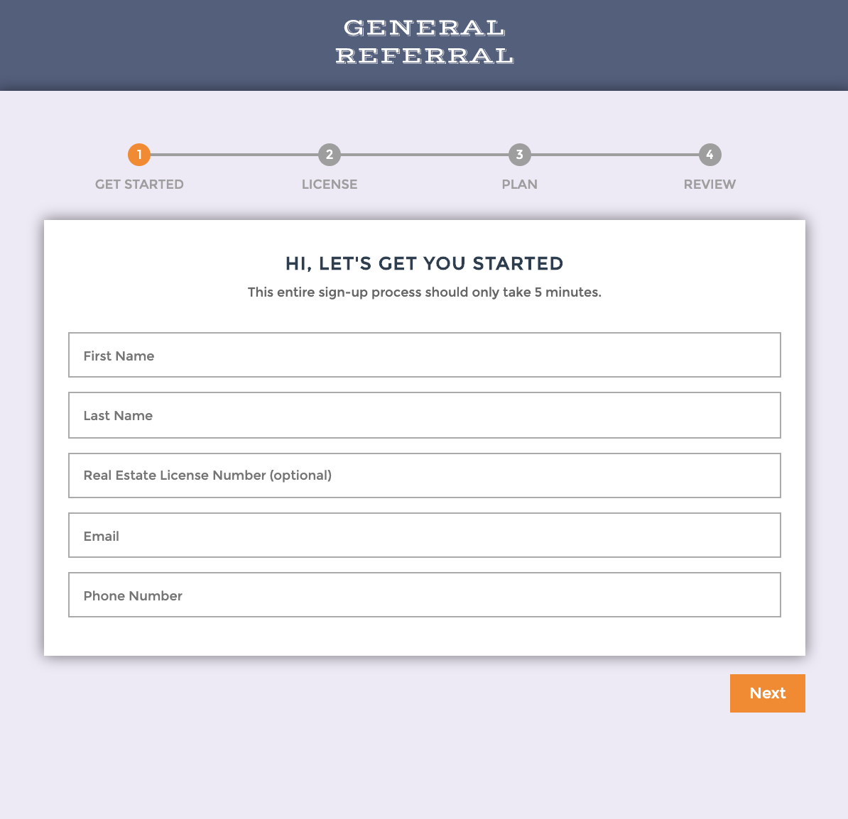How much information do you need to get started? That’s all.