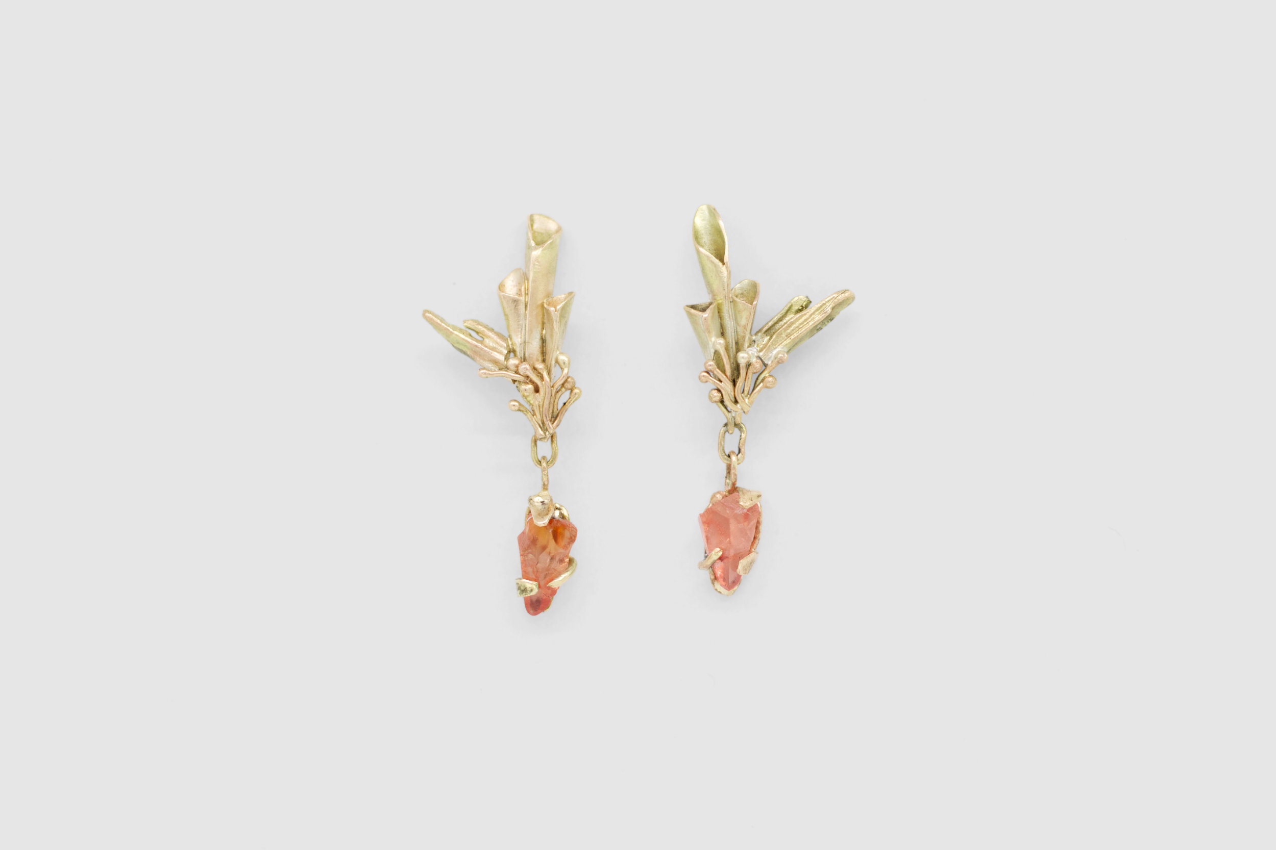 Birds of Paradise Rhodocrocite Earrings_Front.jpg