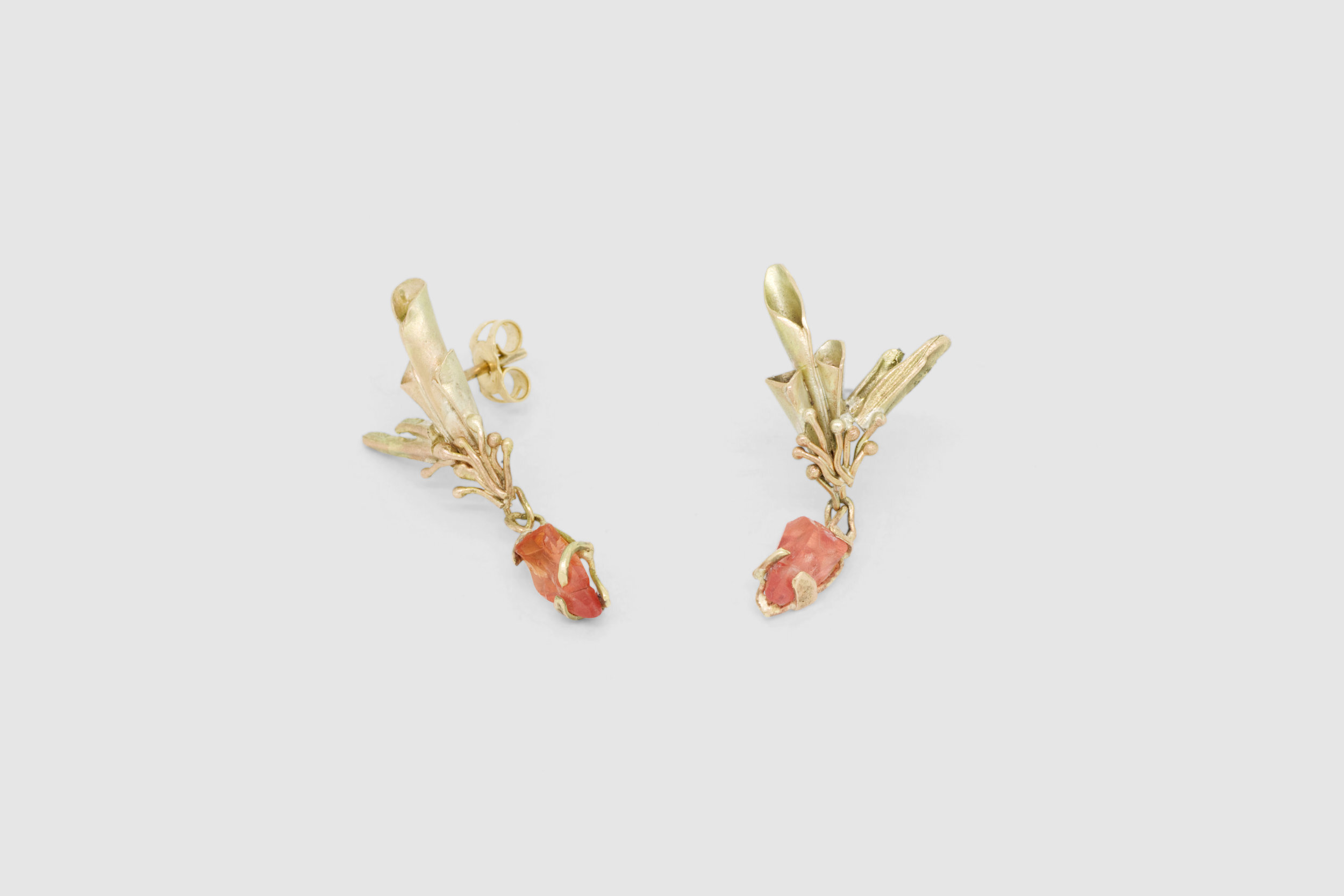 Birds of Paradise Rhodocrocite Earrings_Main.jpg
