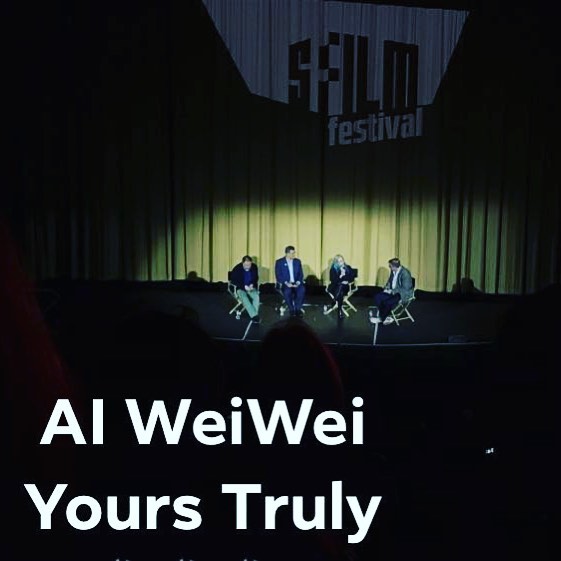Great screening of Yours Truly by @cheryllhaines and @spiderfarmgirl with the myth/man/legend @aiww see it when it comes to your town.